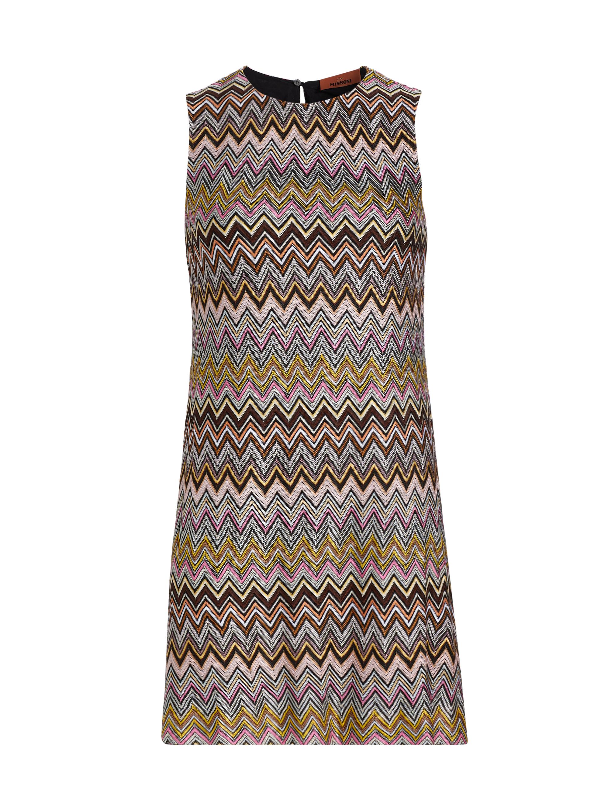M MISSONI スパンコール装飾 ミニワンピース M Missoni ZigZag A-Line