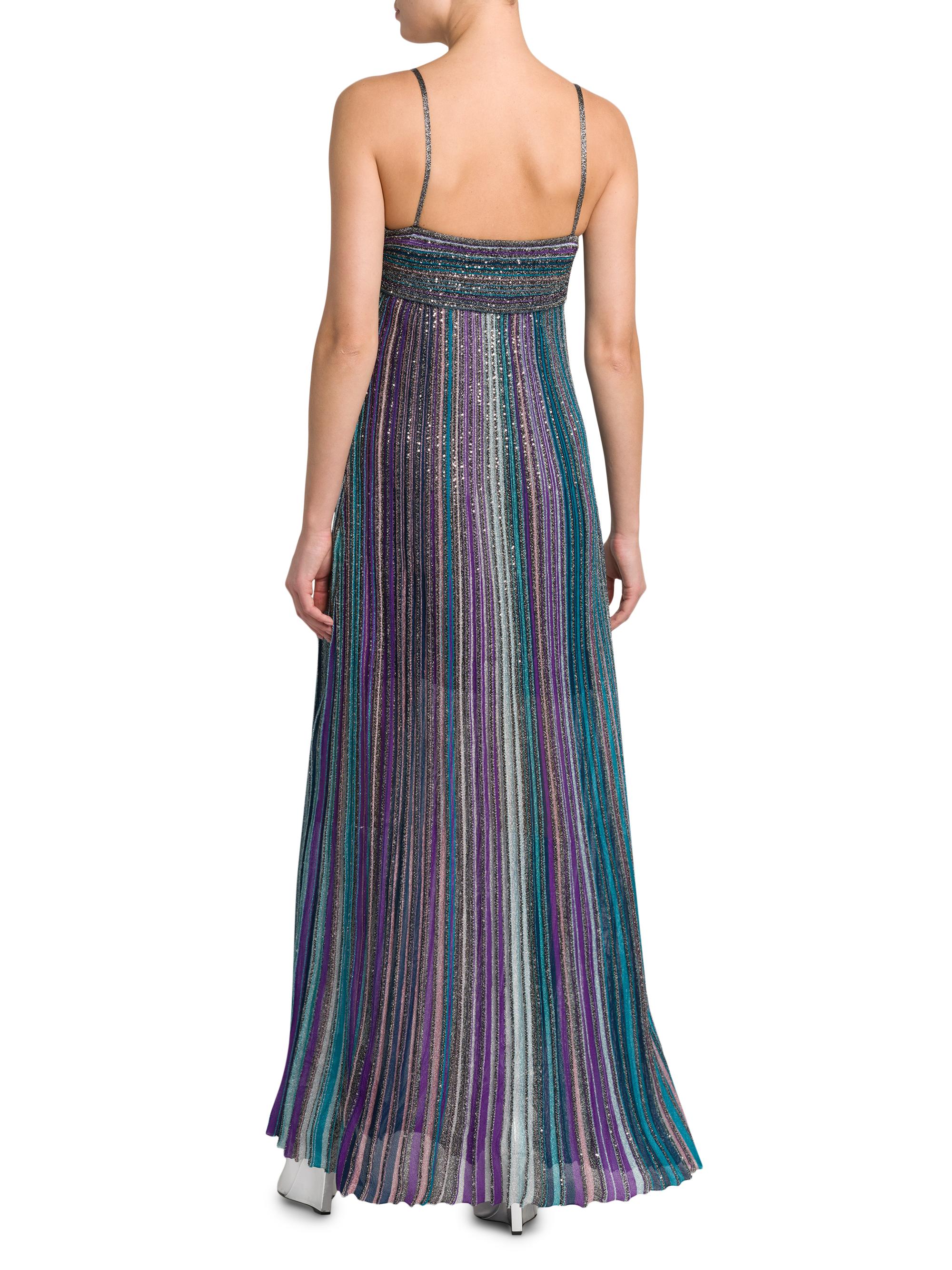 Missoni Embellished Metallic Striped Maxi Dress | Saks Fifth Avenue