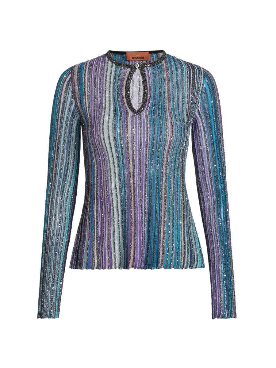 Missoni Metallic Stripe Top | Saks Fifth Avenue