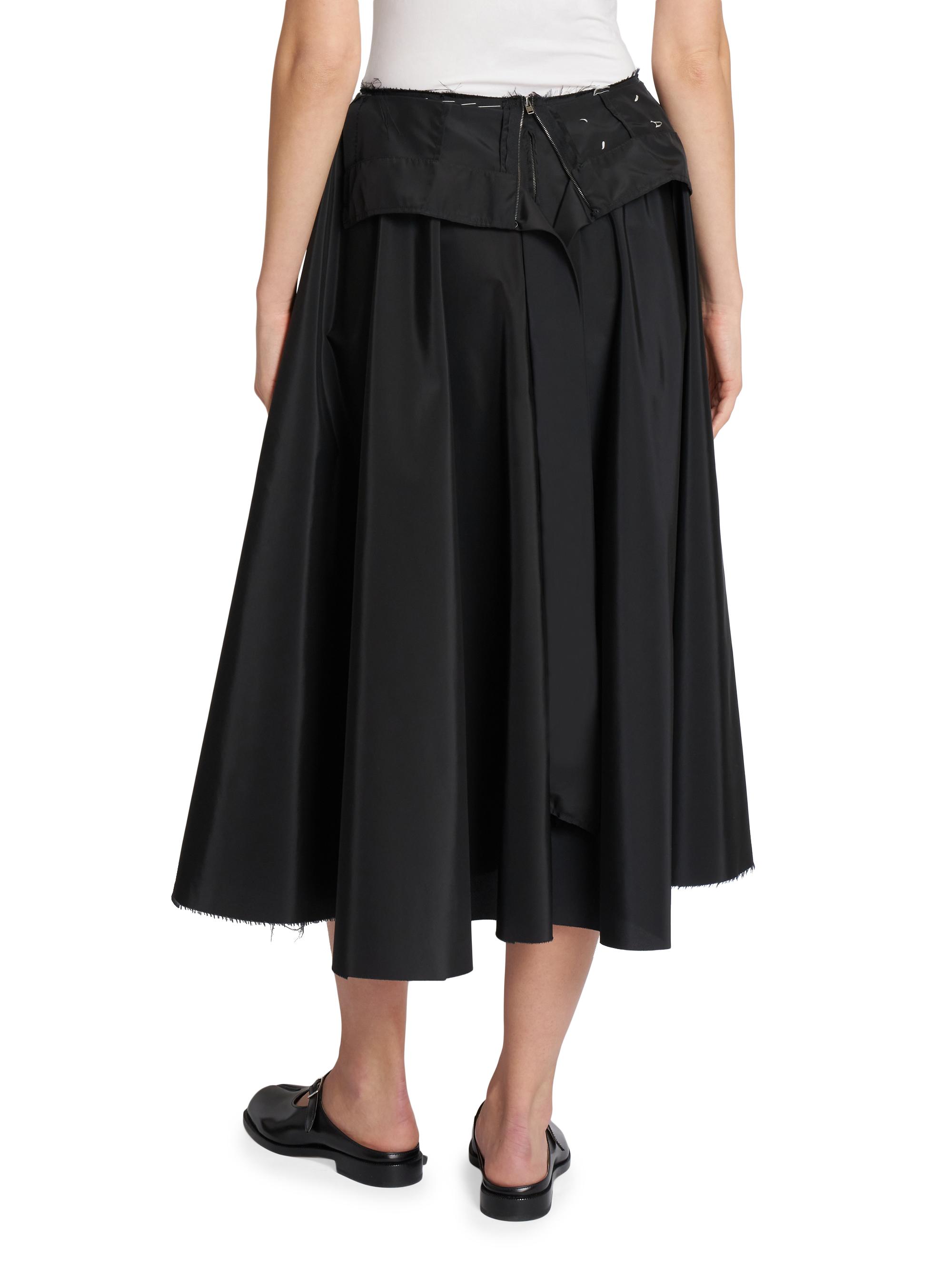 Maison Margiela Taffeta Bow Midi-Skirt | Saks Fifth Avenue