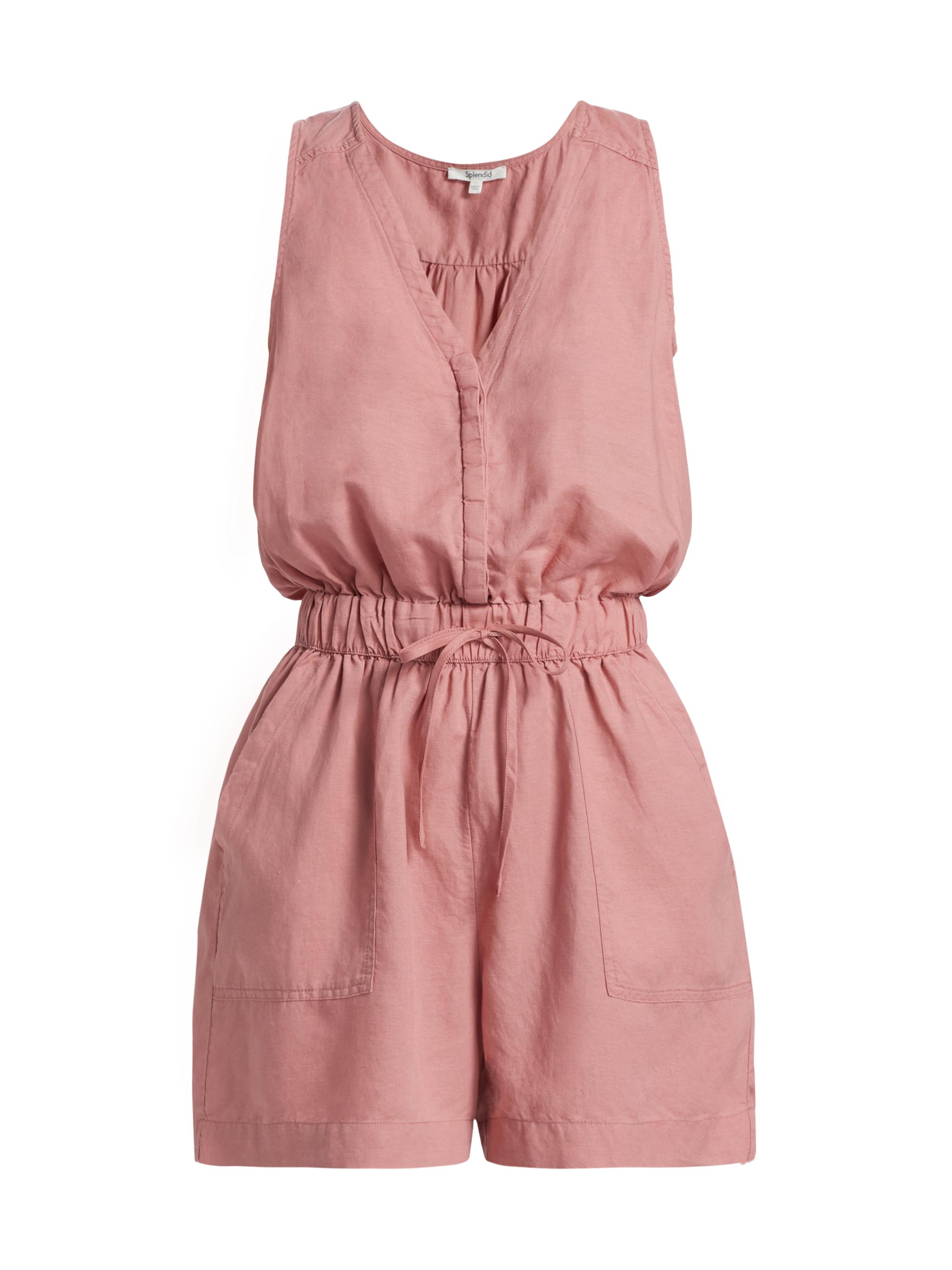 Splendid Women's Linen-Blend Drawstring Romper - Sunset