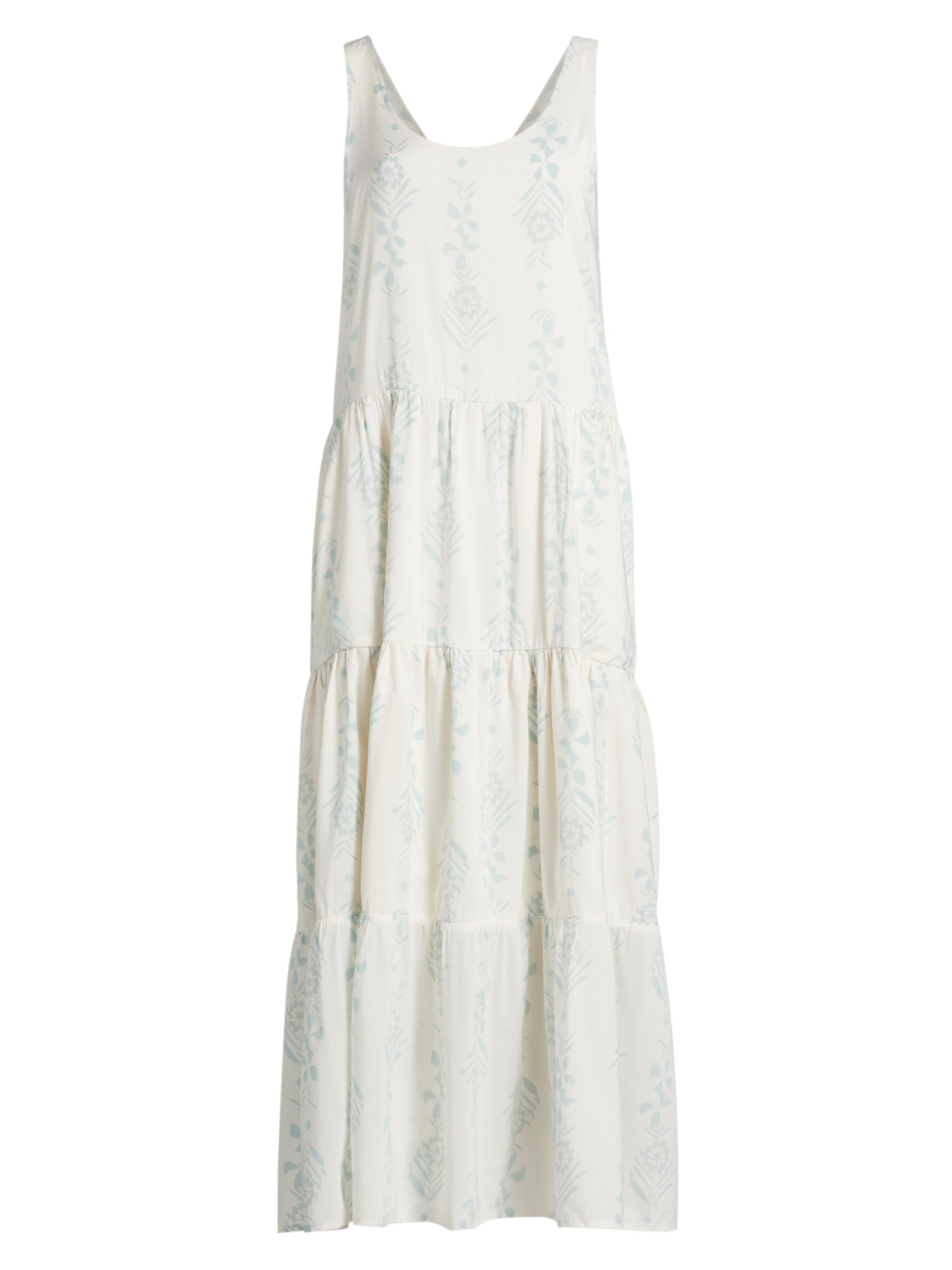 Splendid Women's Floral Tiered Swing Maxi Dress - Turquoise Floral