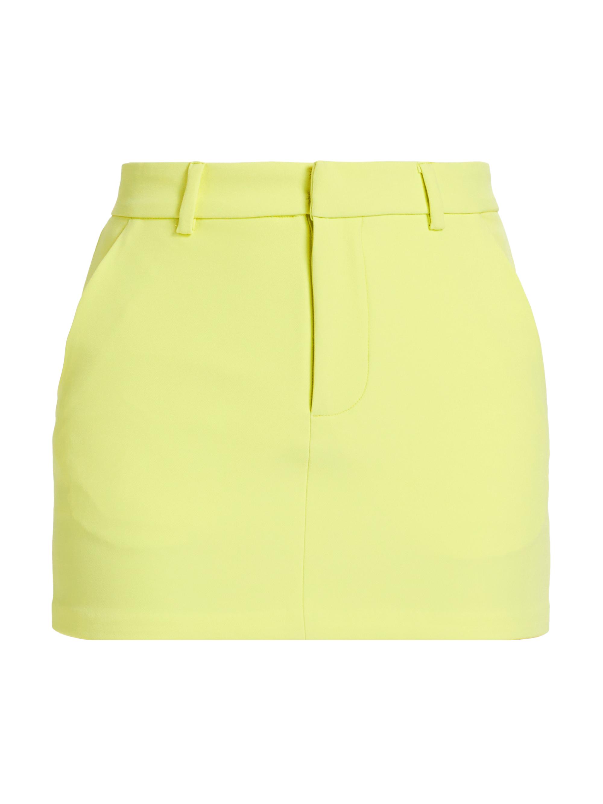 Generation Love Women's Daphne Stretch Crepe Miniskort - Limoncello