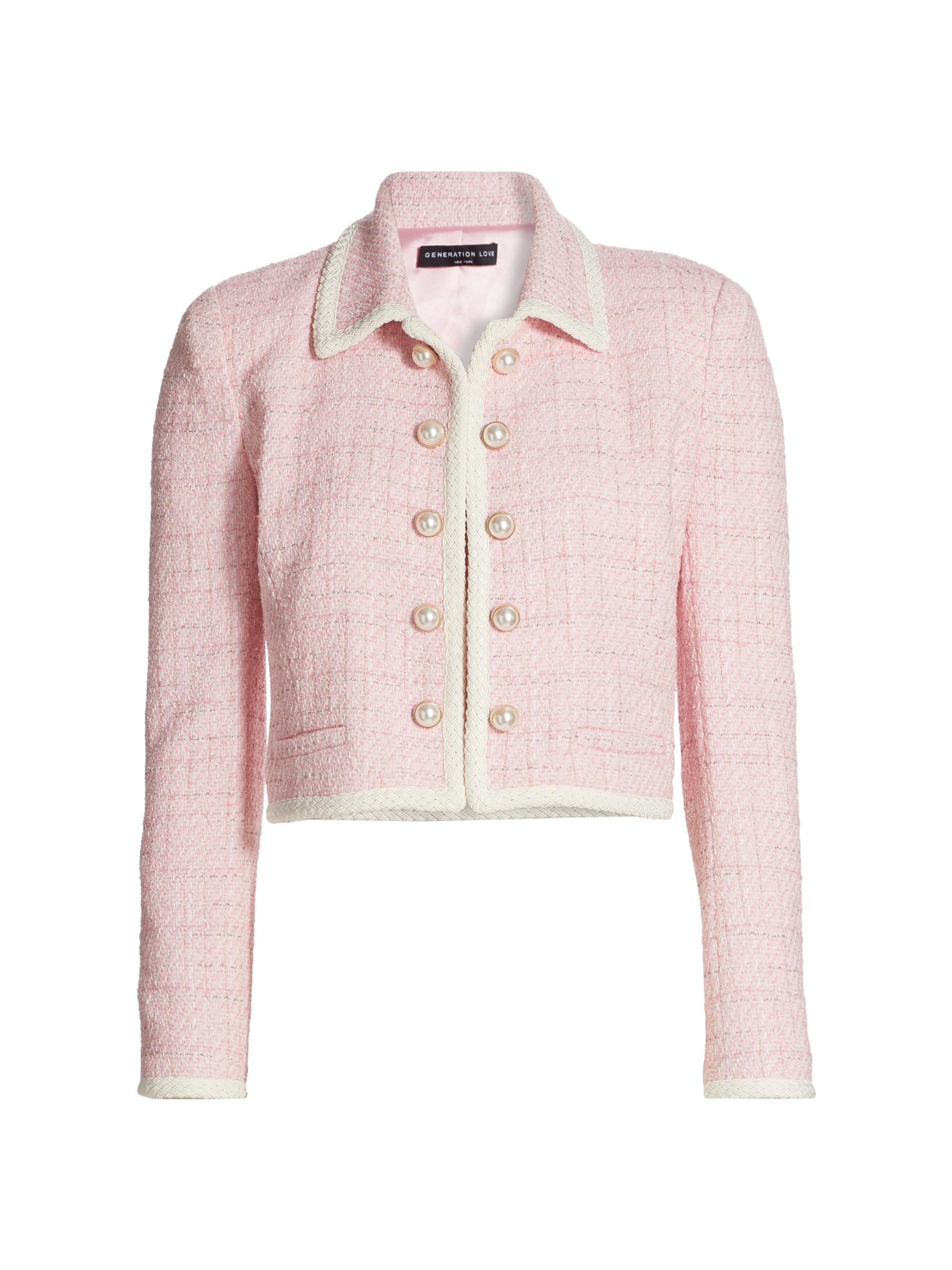 Generation Love Women's Lenore Tweed Blazer - Light Pink