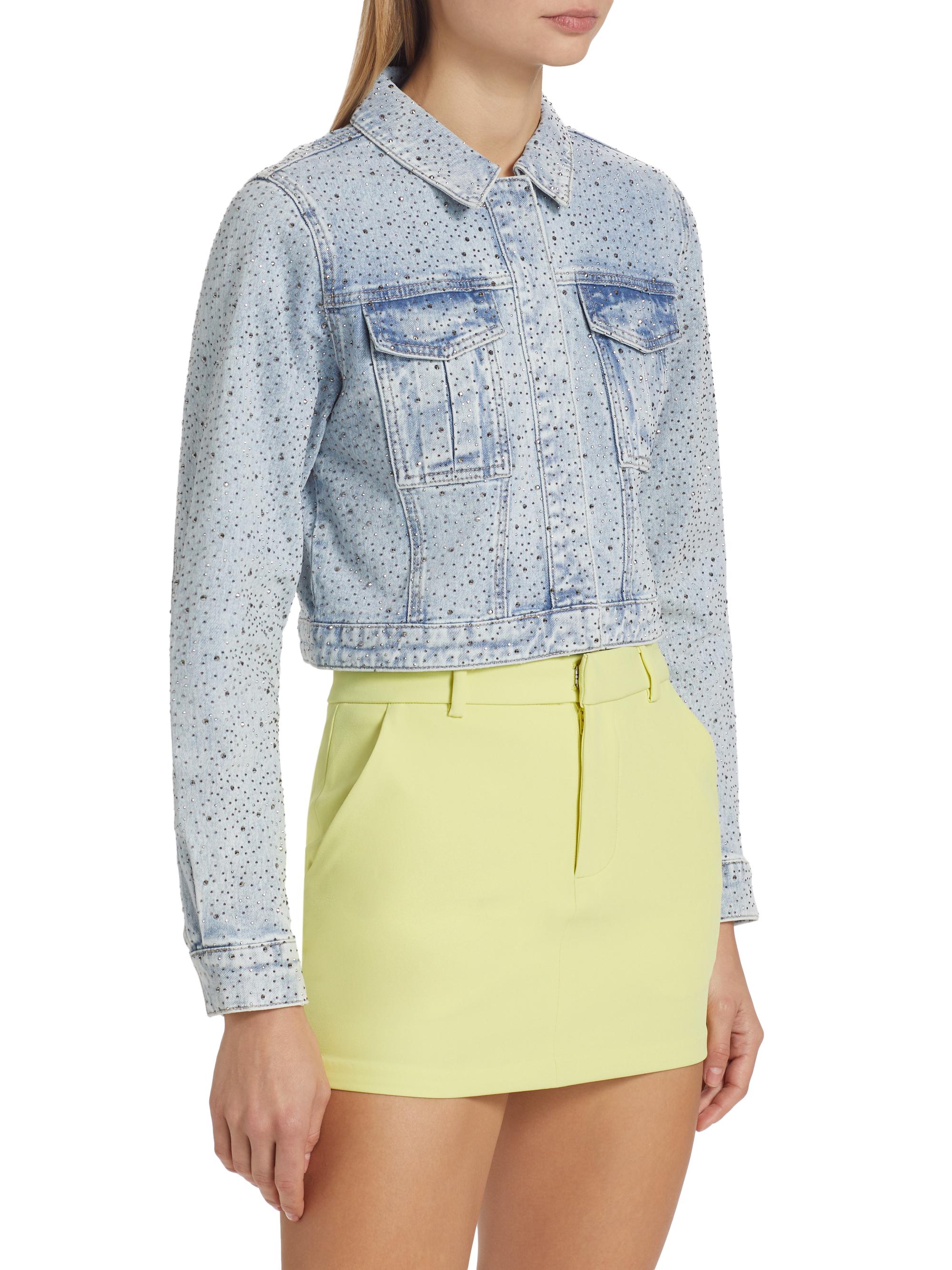 Generation Love Leona Crystal Denim Jacket | Saks Fifth Avenue