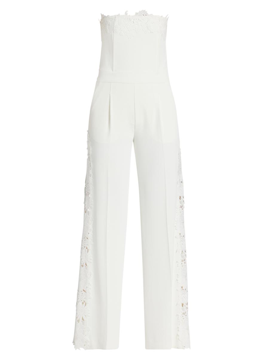 Generation Love Women's Ebony Lace Combo Jumpsuit In White