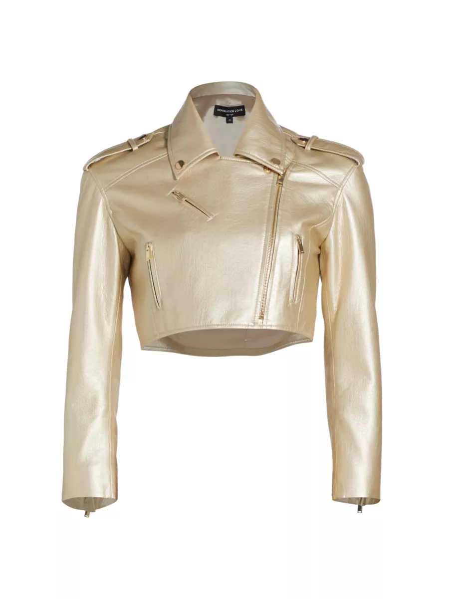 Shop Generation Love Massimo Vegan Leather Moto Jacket