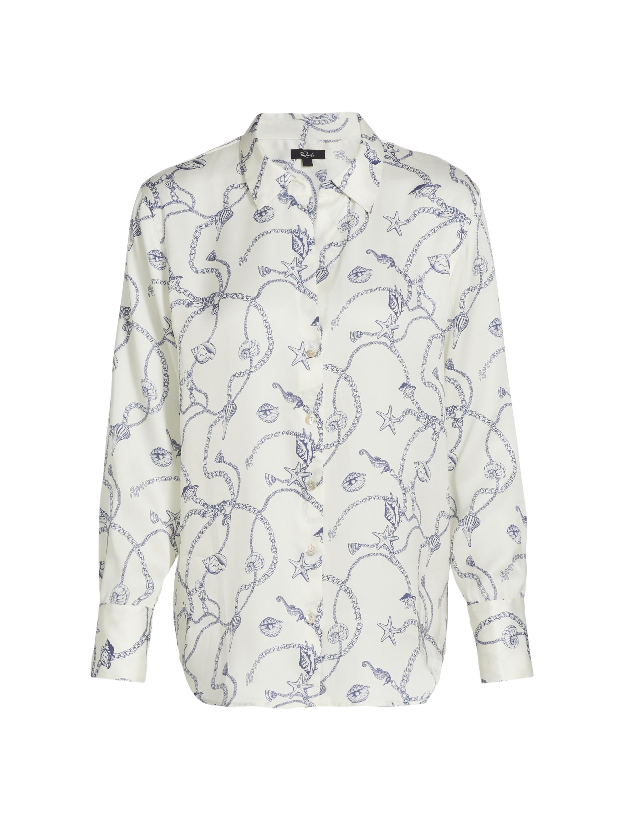 Rails Women's Ledger Seashell Chainlink Blouse - Nautical Chain