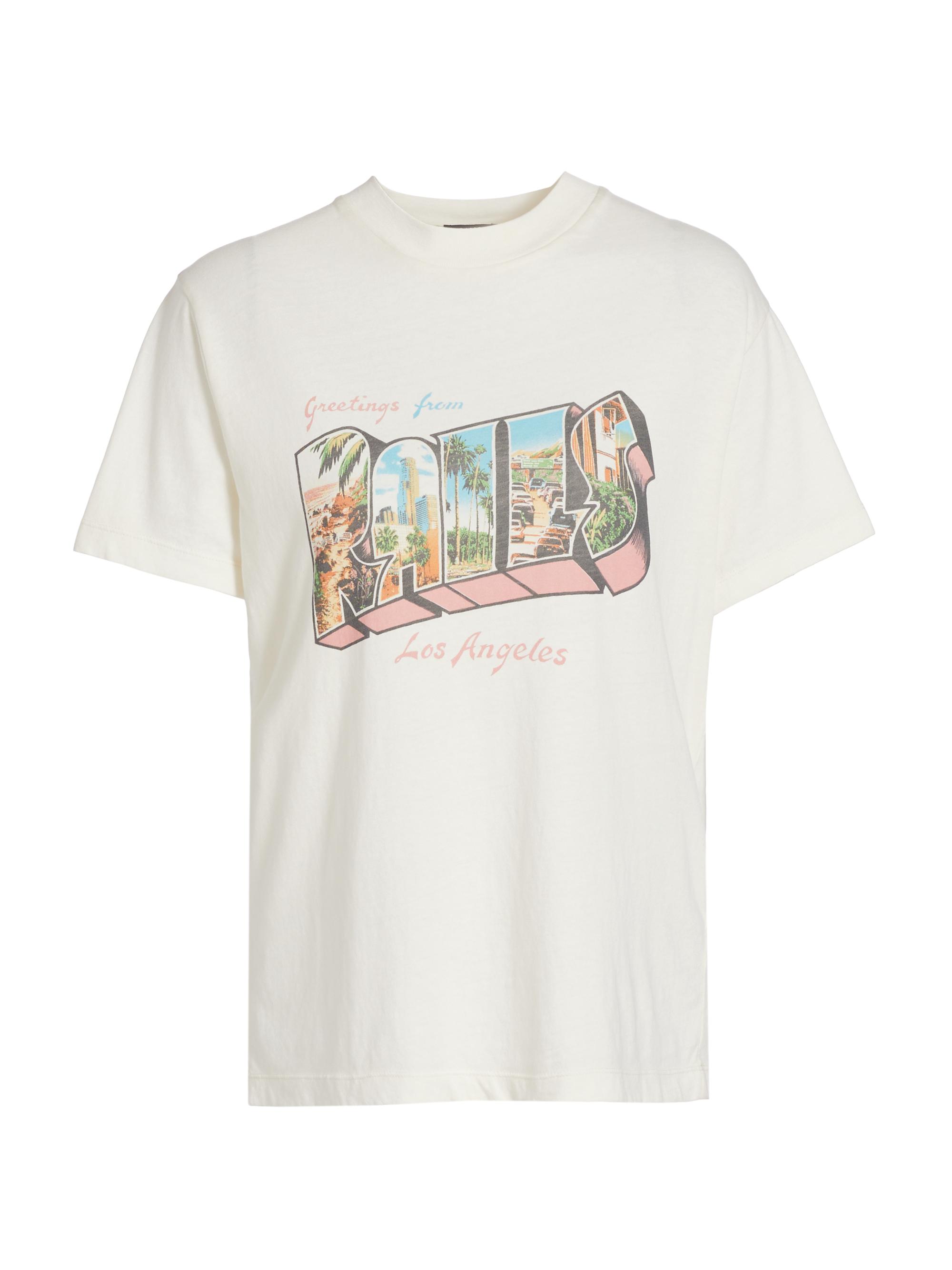 Rails Women's Boyfriend Graphic Cotton T-Shirt -  La Postcard