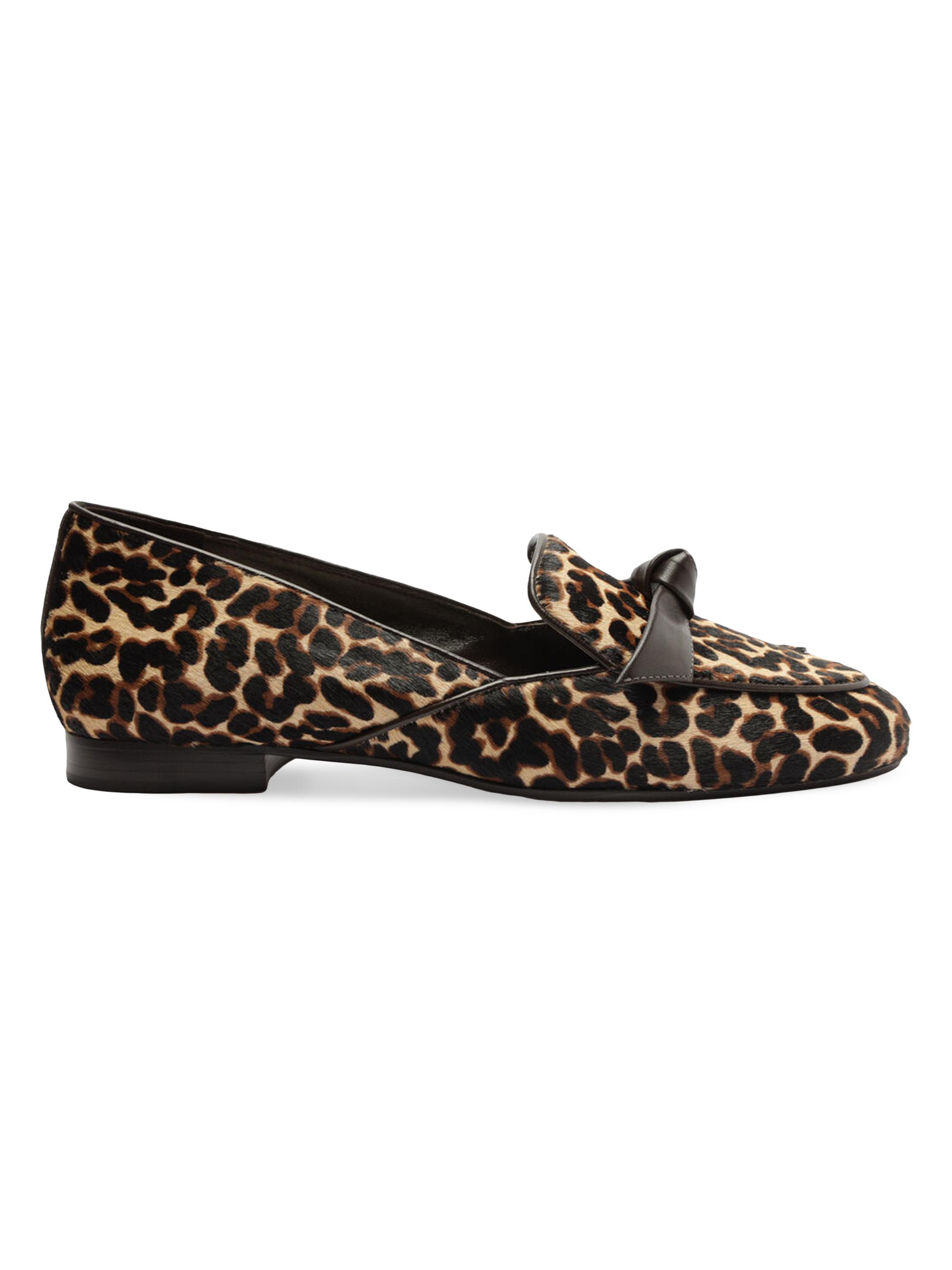 Alexandre Birman Women's Clarita Leopard Print Loafers - Light Beige Dark Brown