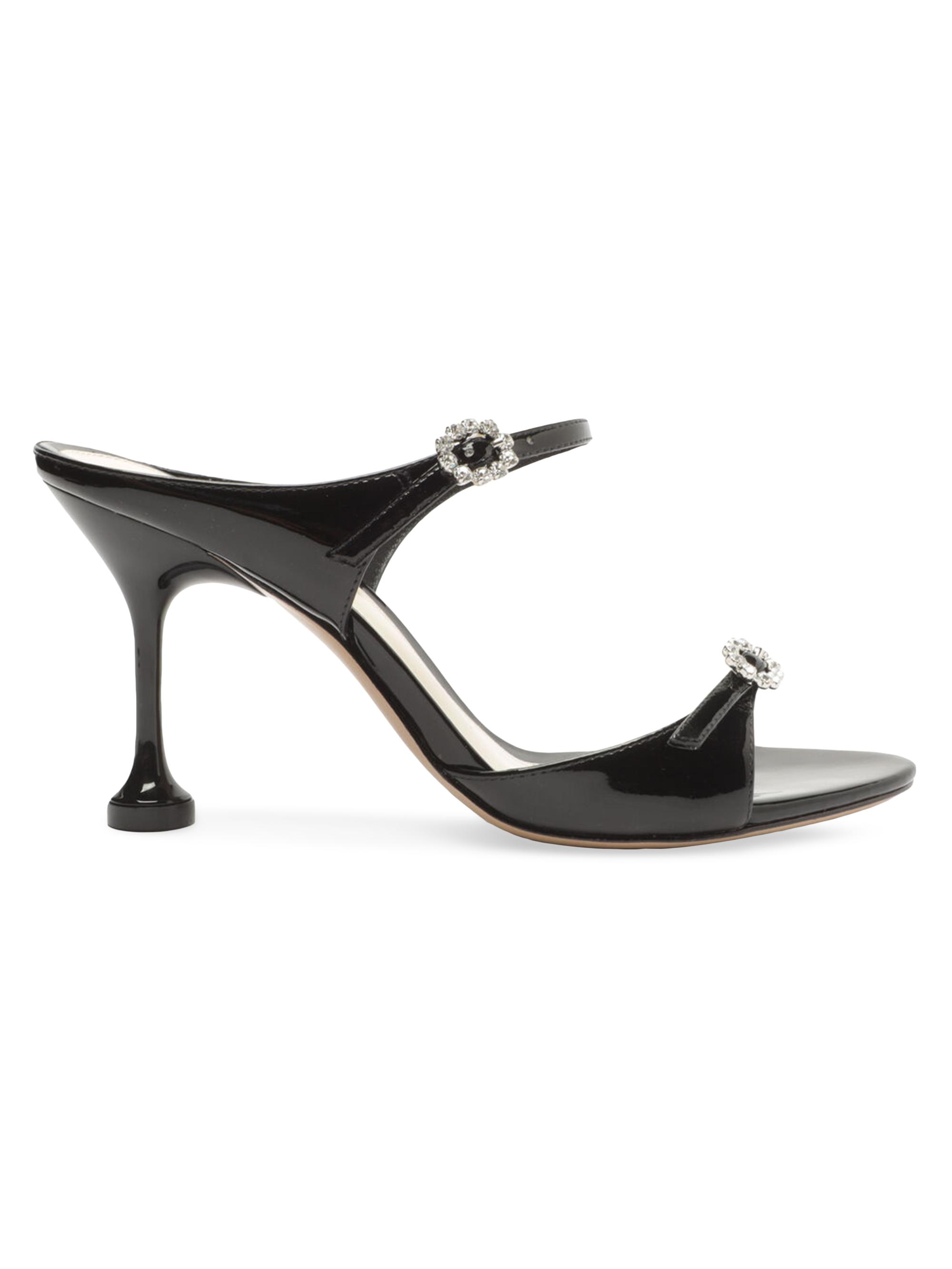 Alexandre Birman Women's Anastasia 5MM Crystal-Embellished Patent Leather Sandals - Nero