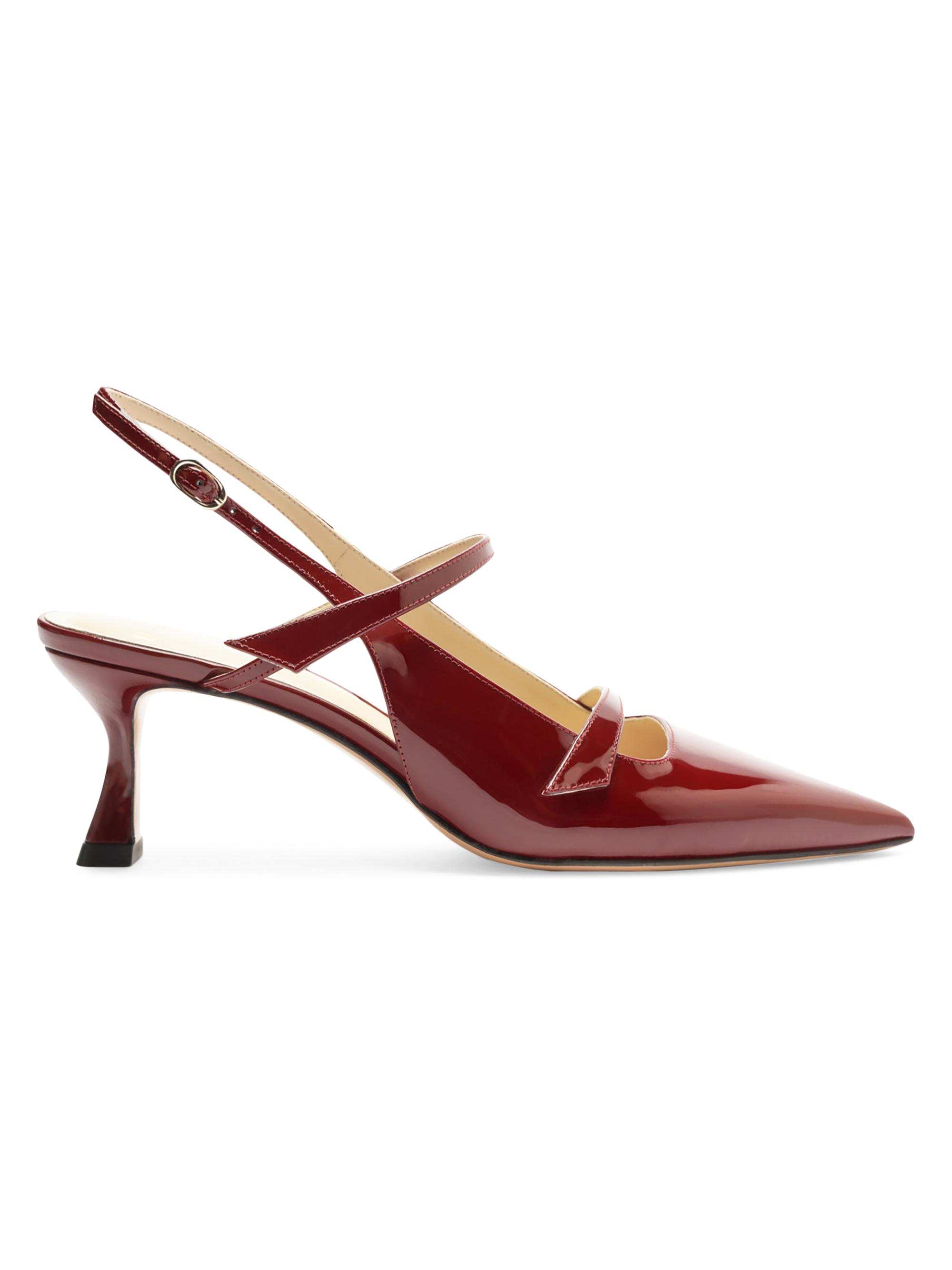 Alexandre Birman Women's Tita 60MM Patent Leather Slingback Pumps - Cherry Lacquer