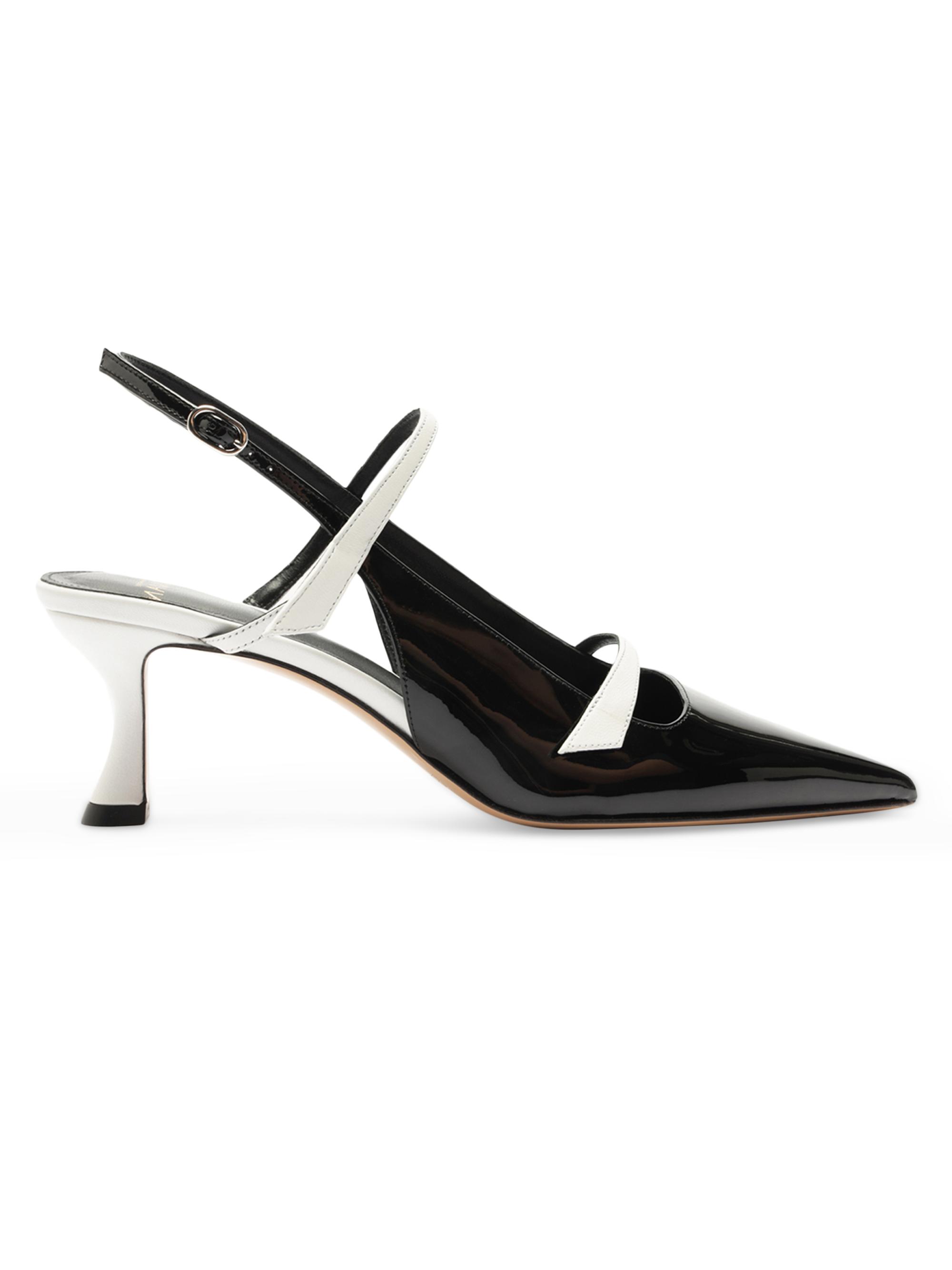 Alexandre Birman Women's Tita 60MM Patent Leather Pumps - White Black