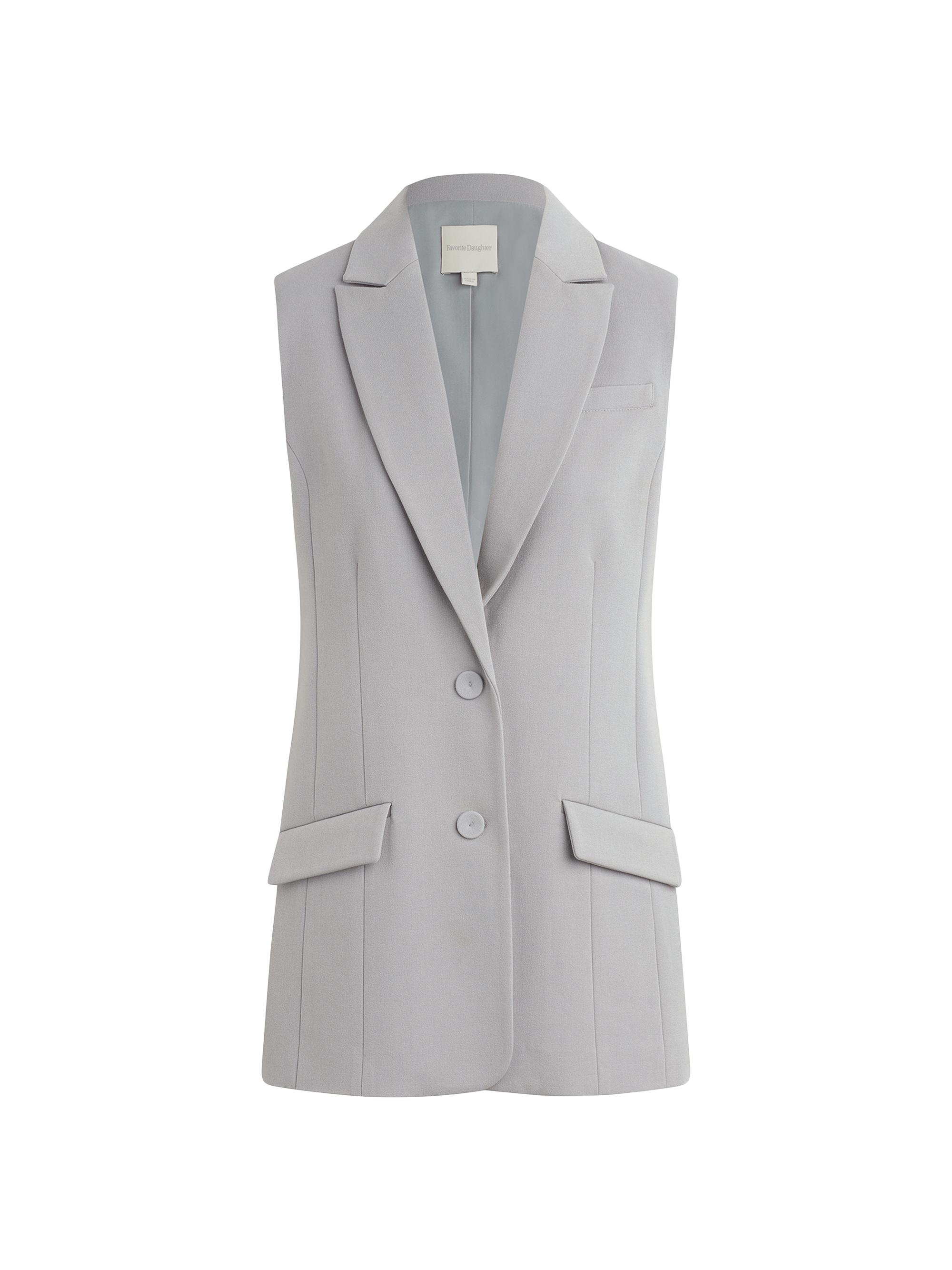 Favorite Daughter Women's The Nadine Two-Button Blazer Vest - Ultimate Gray