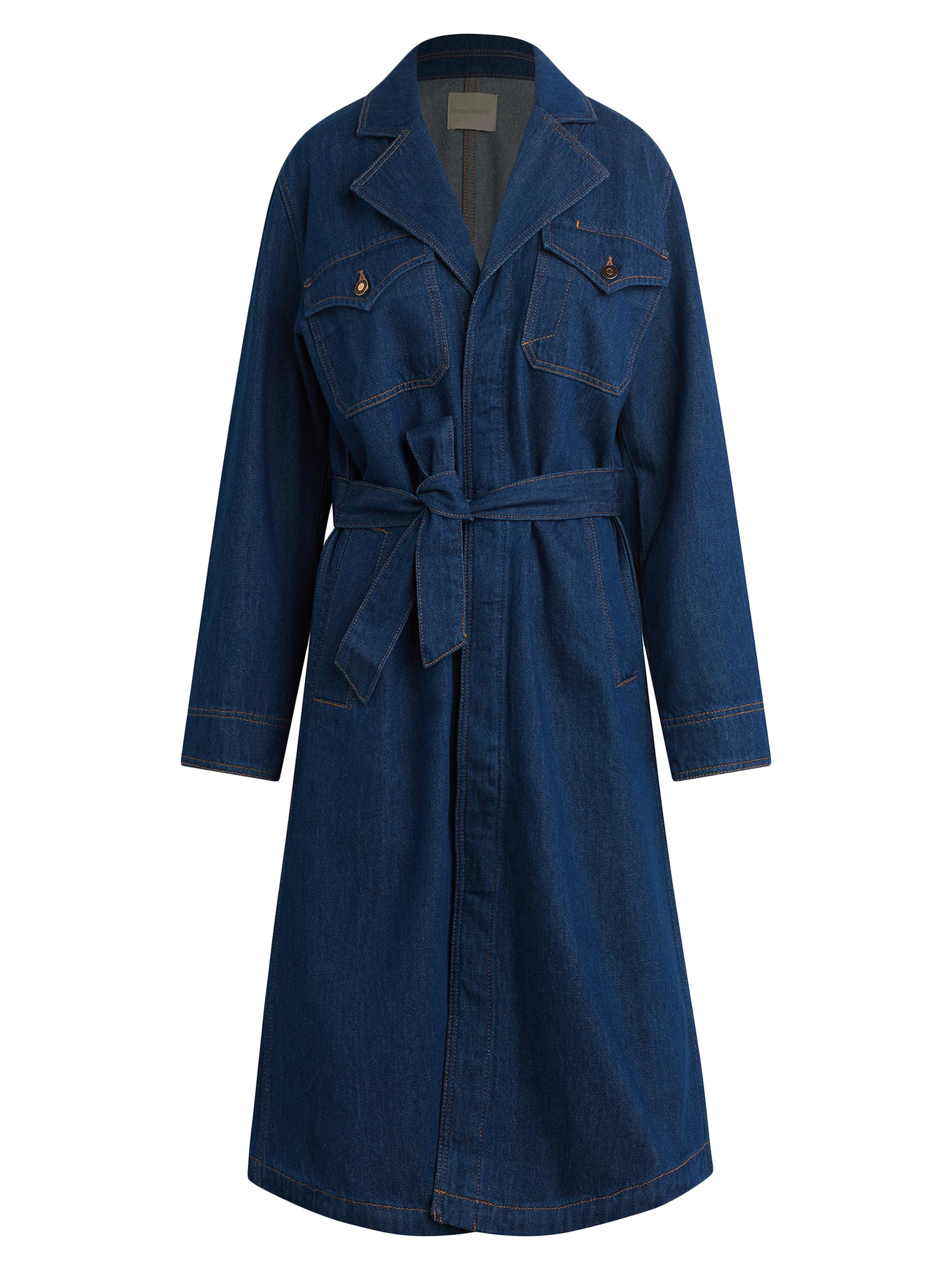 Favorite Daughter Women's The Boulevard Denim Trench Coat - Rome