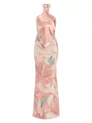 Retrofête Women's Ester Dress - Dusty Pink Botanical