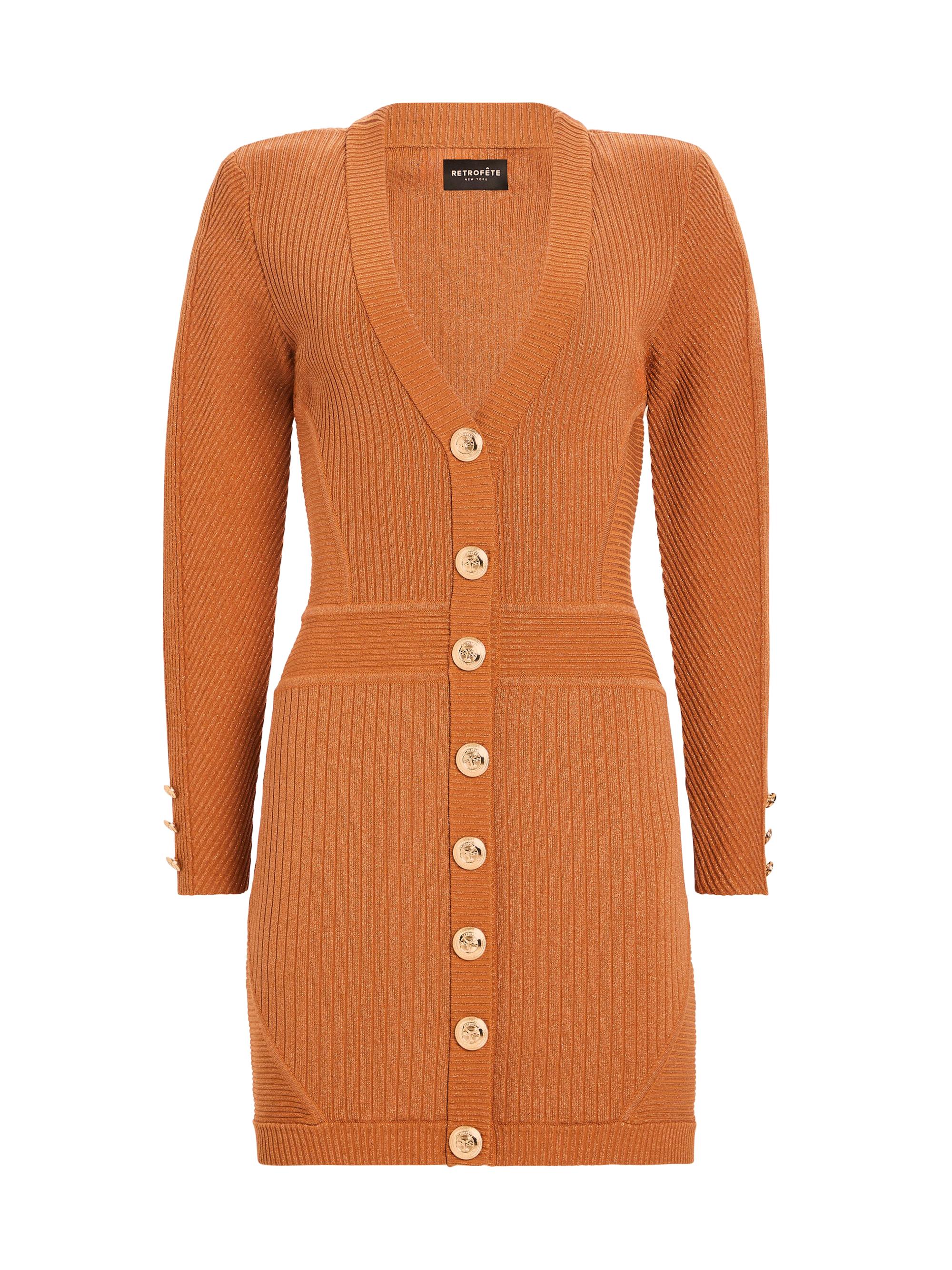 Retrofête Women's Zem Dress - Metallic Rust