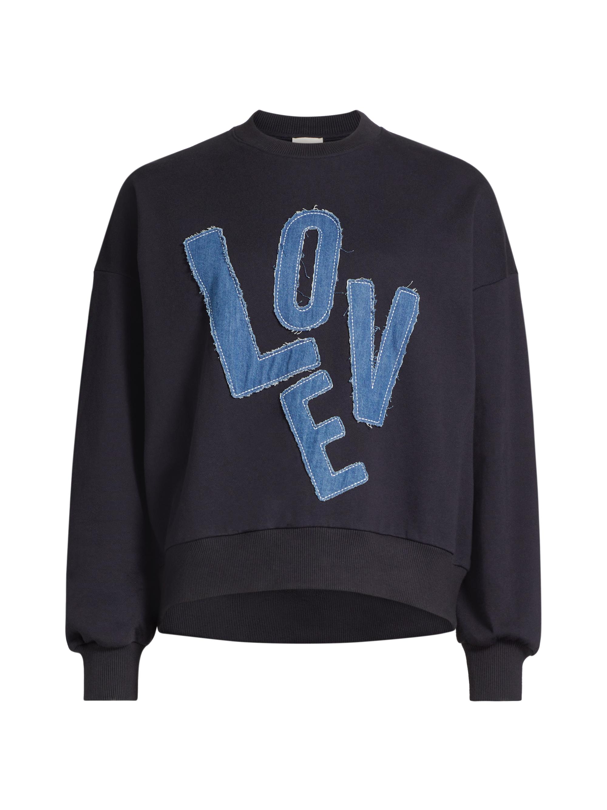 CINQ A SEPT Women's Denim Love Brandy Sweatshirt - Navy