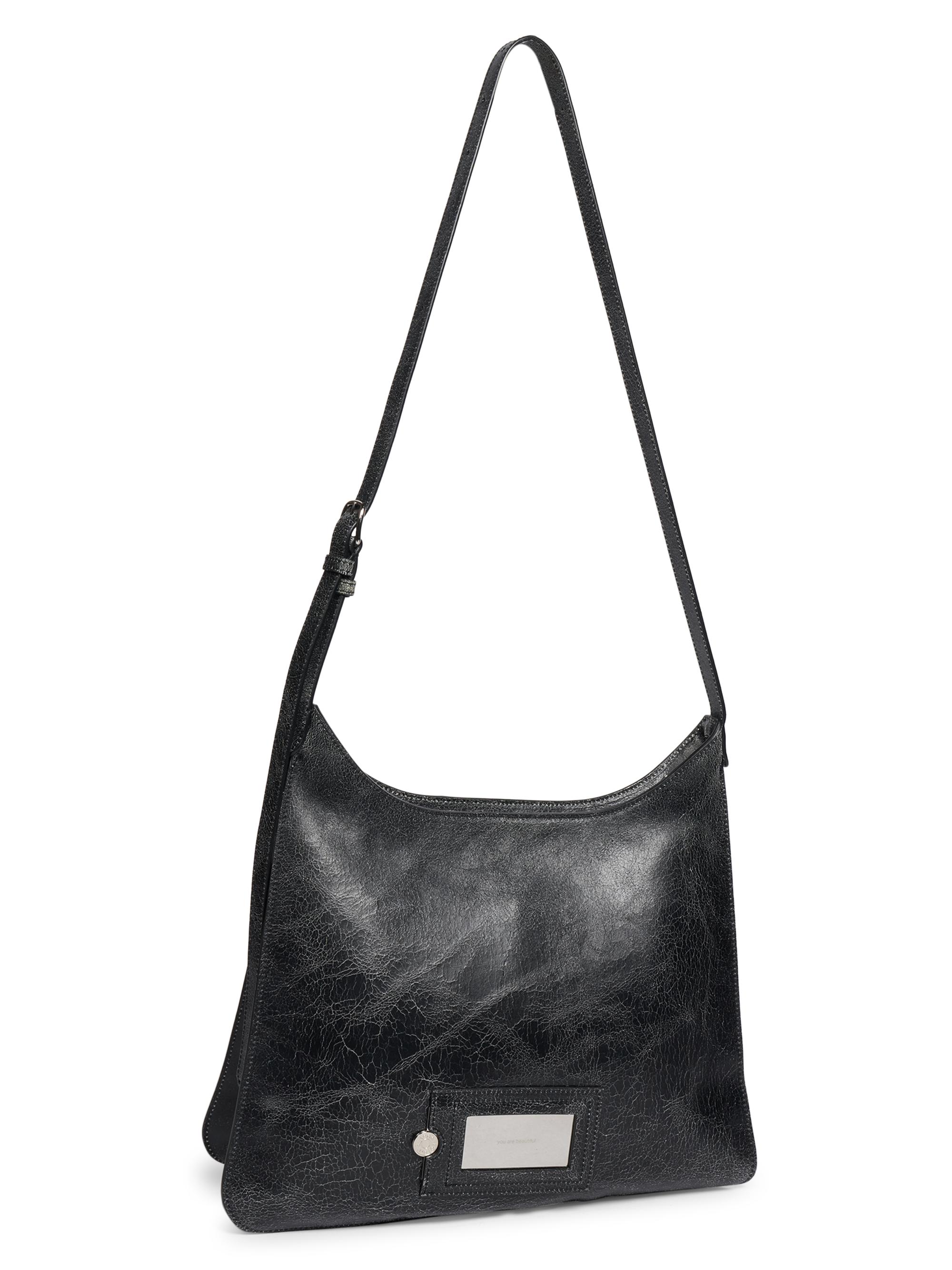 Acne Studios Platt Crackled Leather Shoulder Bag | Saks