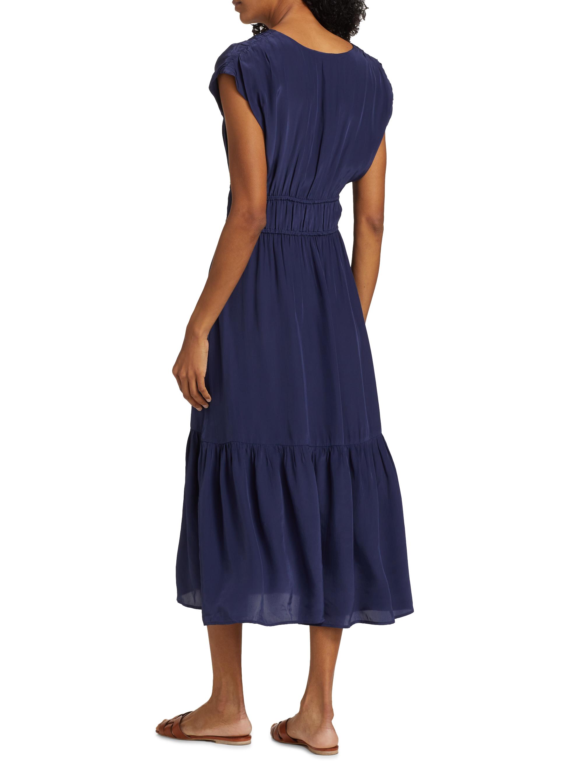 admiral blue dress NSF Amelia Fitted Rib Dress