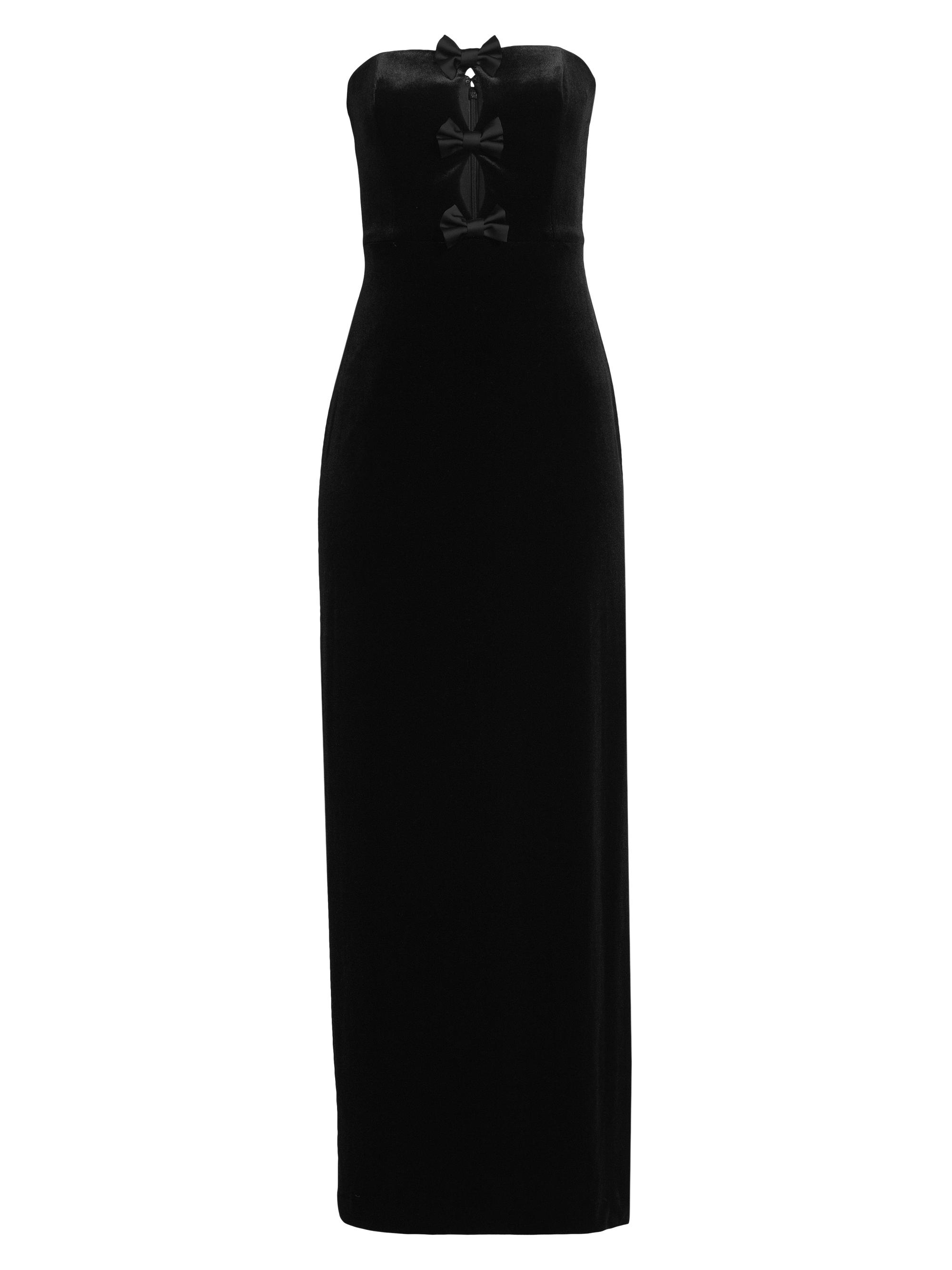 Liv Foster Women's Satin Crepe Column Gown - Black