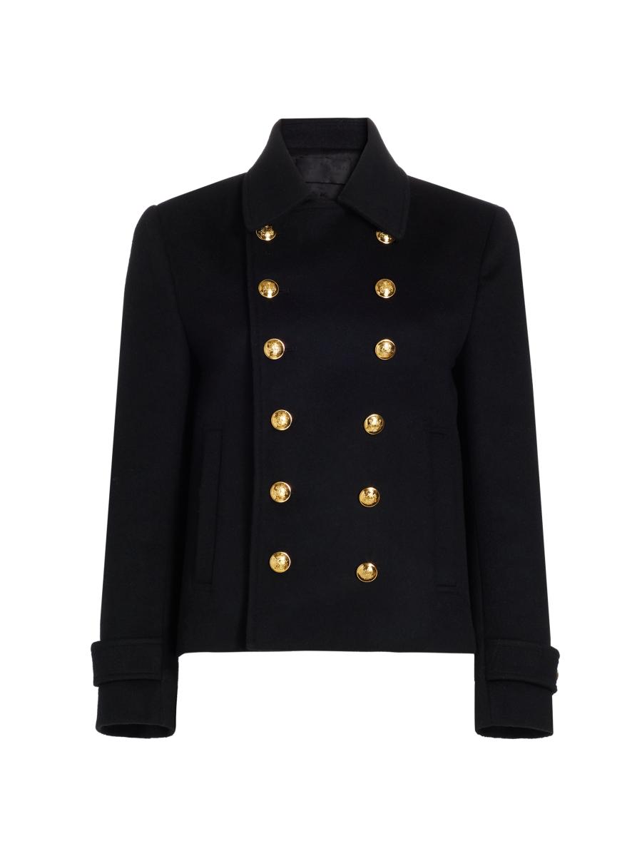 【ネコネコ】LENO 10 BUTTON PEA COAT Olyvenn Men's Long Trench Coat Outdoor Windbreaker French