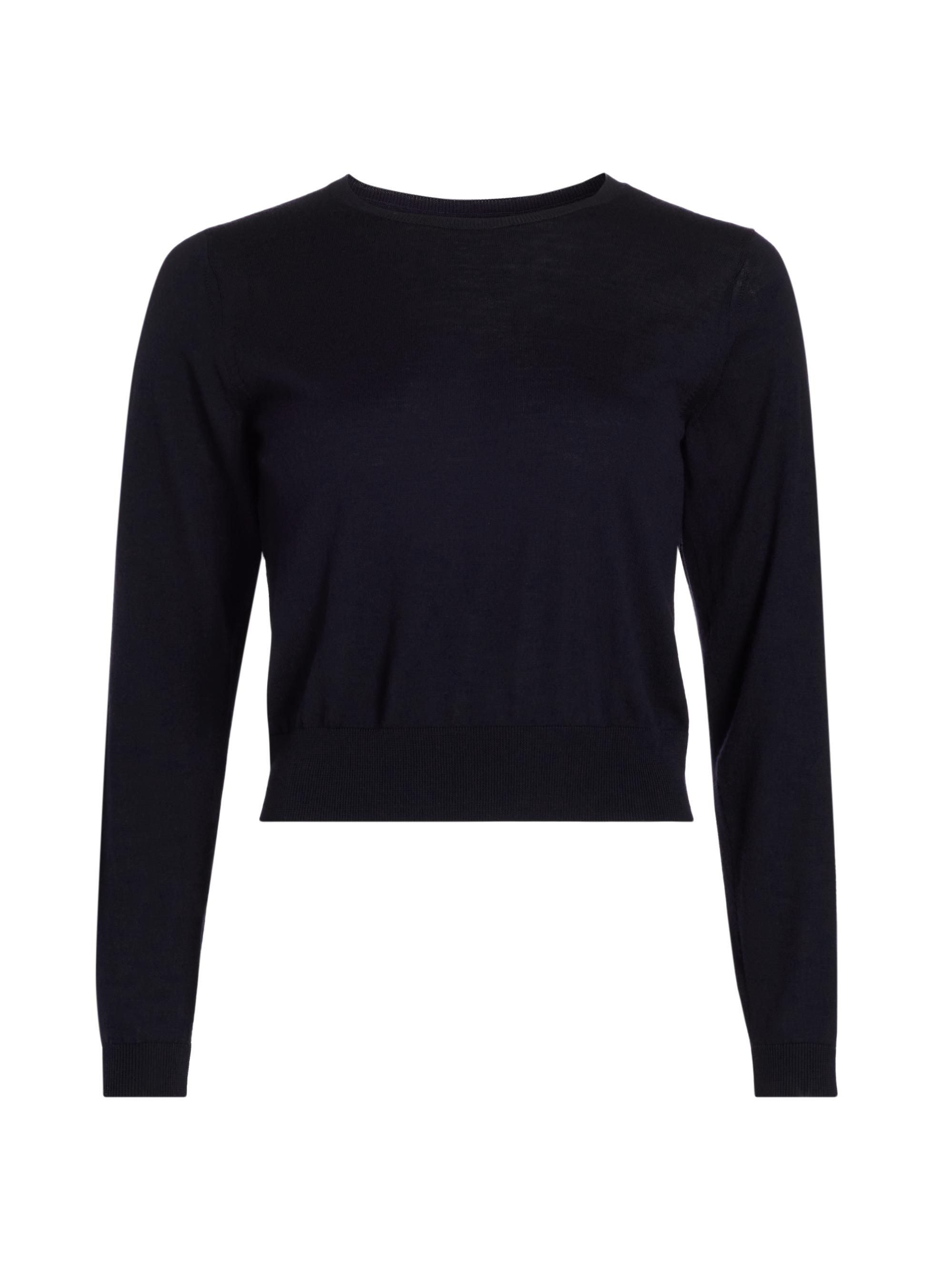 Nili Lotan Women's Oriana Wool Crewneck Sweater - Midnight
