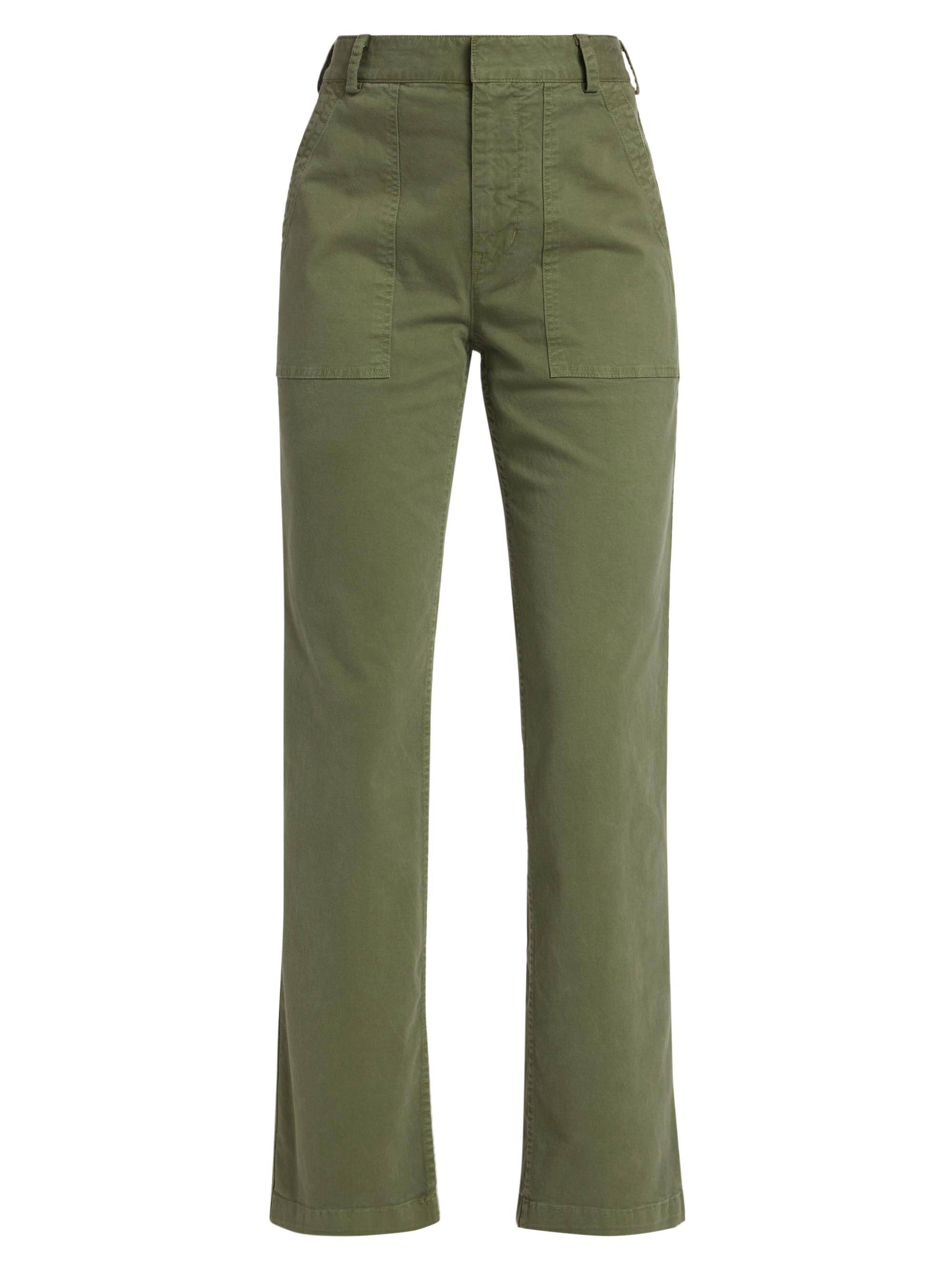 Nili Lotan Women's Gaby Twill Straight-Leg Pants - Camo