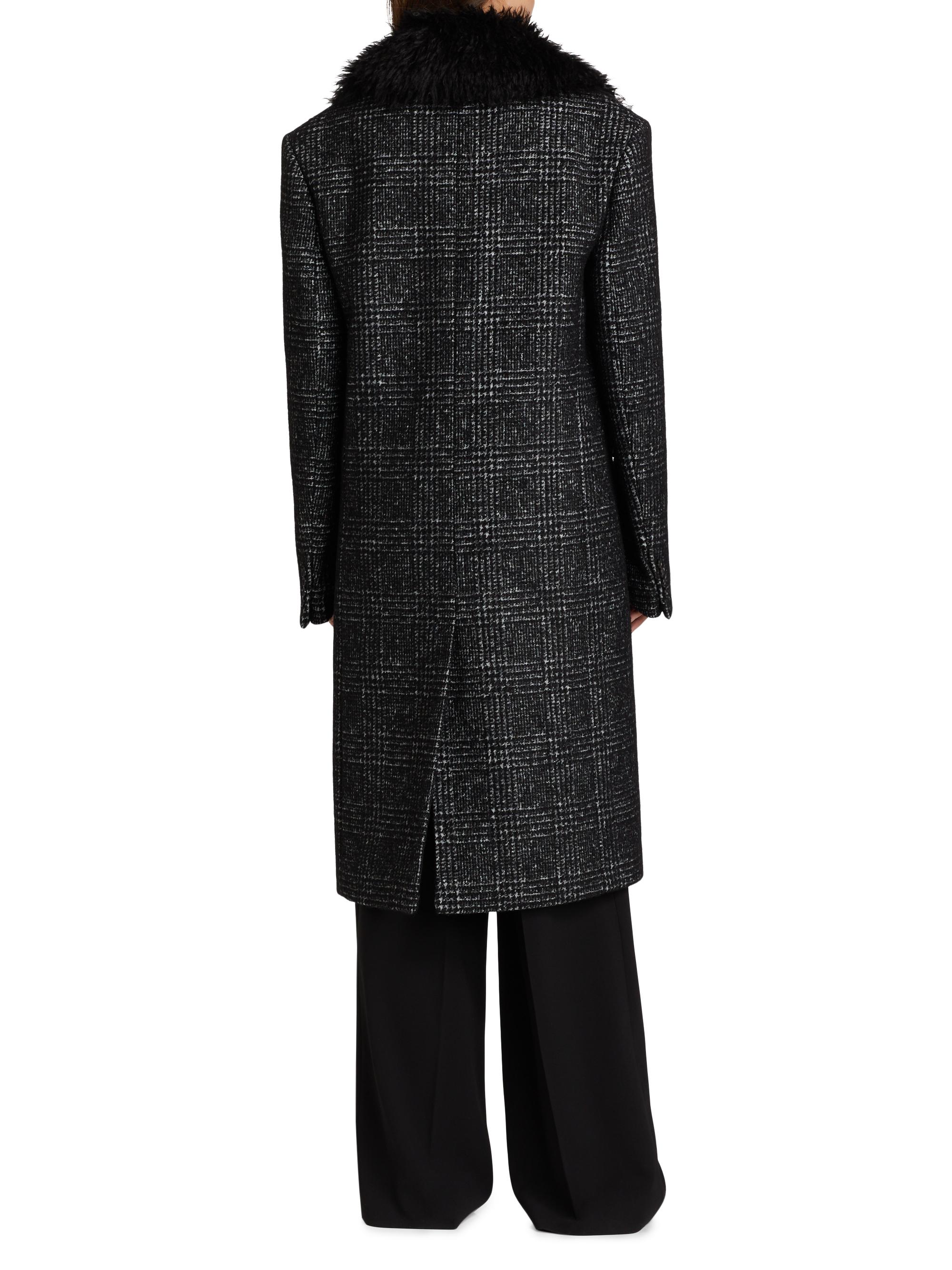 Michael Kors Collection Glen Plaid Wool-Blend Chesterfield Coat