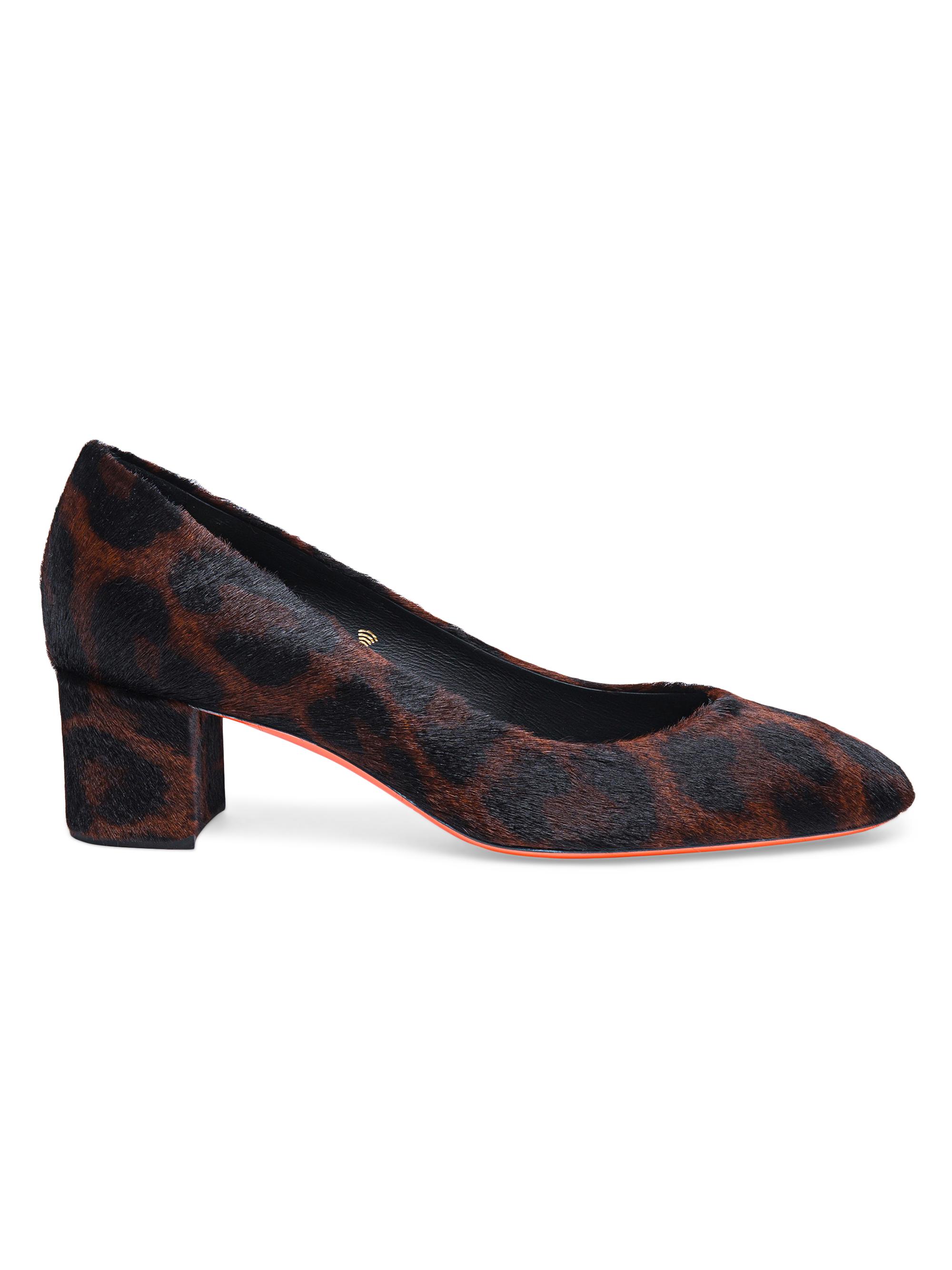 Santoni Women's Leopard-Print Calf Hair Pumps - Leopard