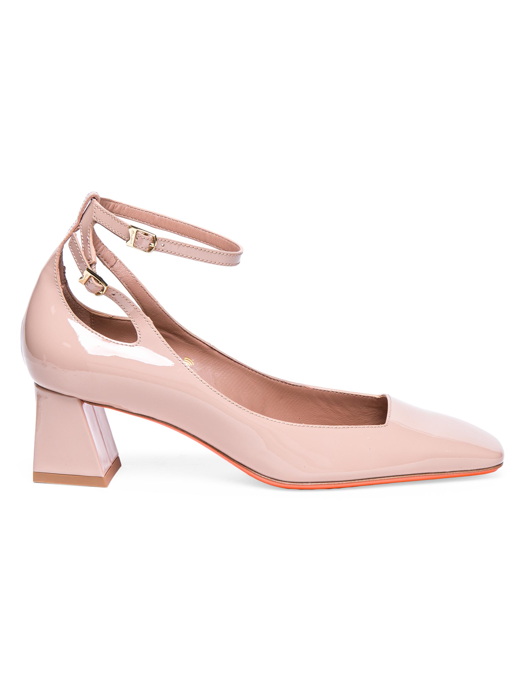Santoni Women's 50MM Patent-Leather Ankle-Strap Pumps - Pink