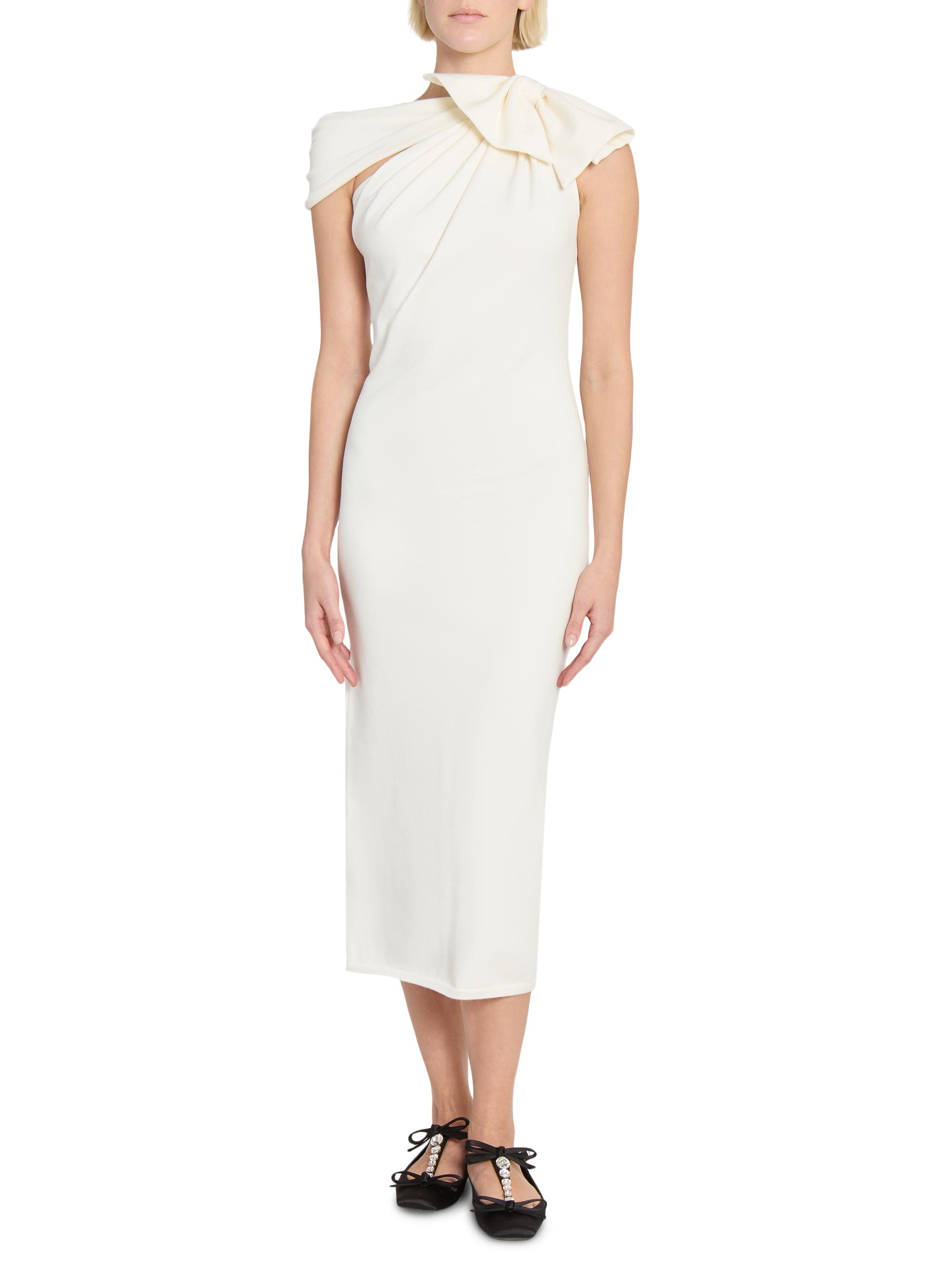 Giambattista Valli Asymmetric Bow Knit Midi-Dress | Saks Fifth Avenue