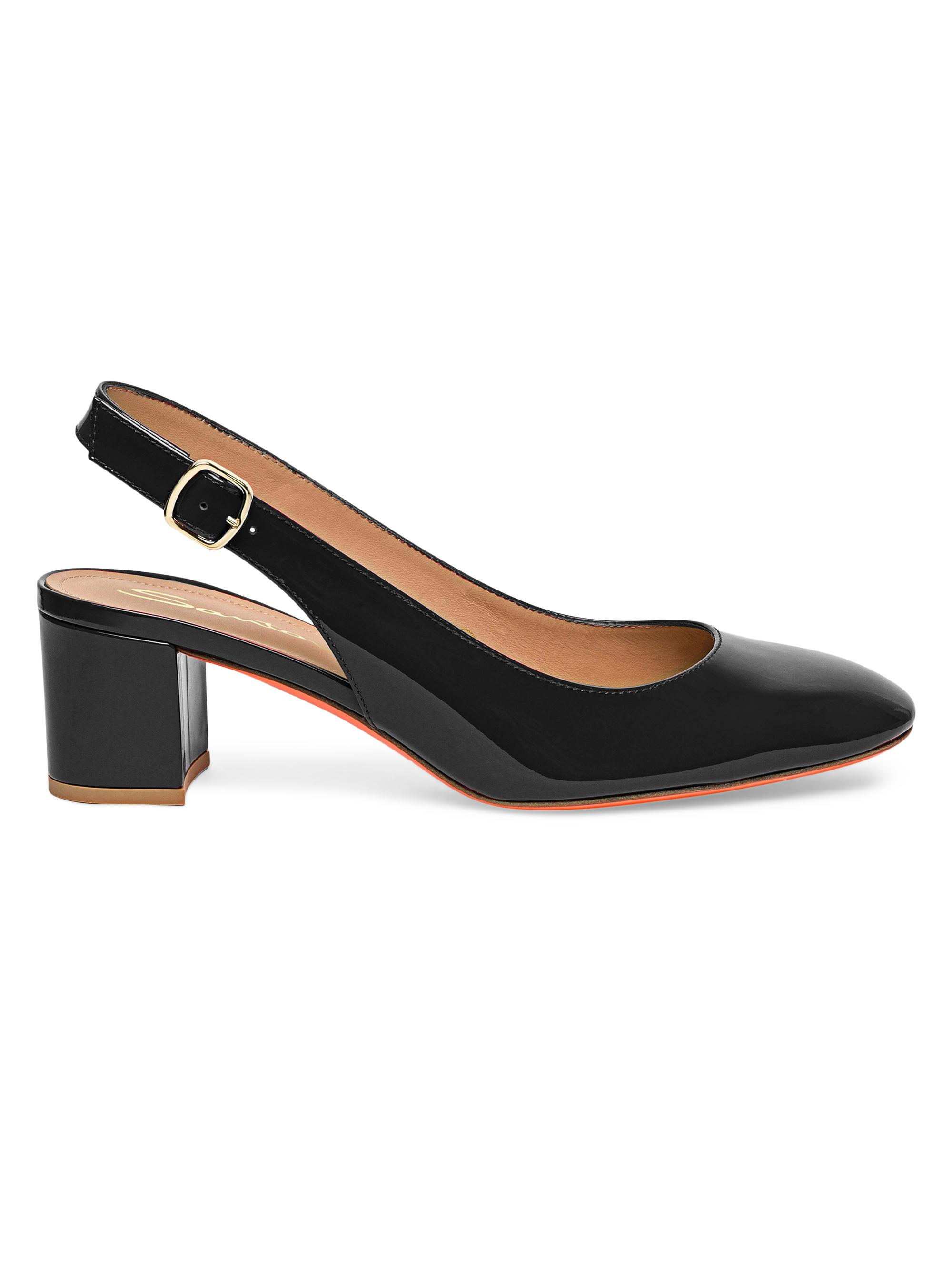Santoni Women's 50MM Patent Leather Mary Jane Pumps - Black