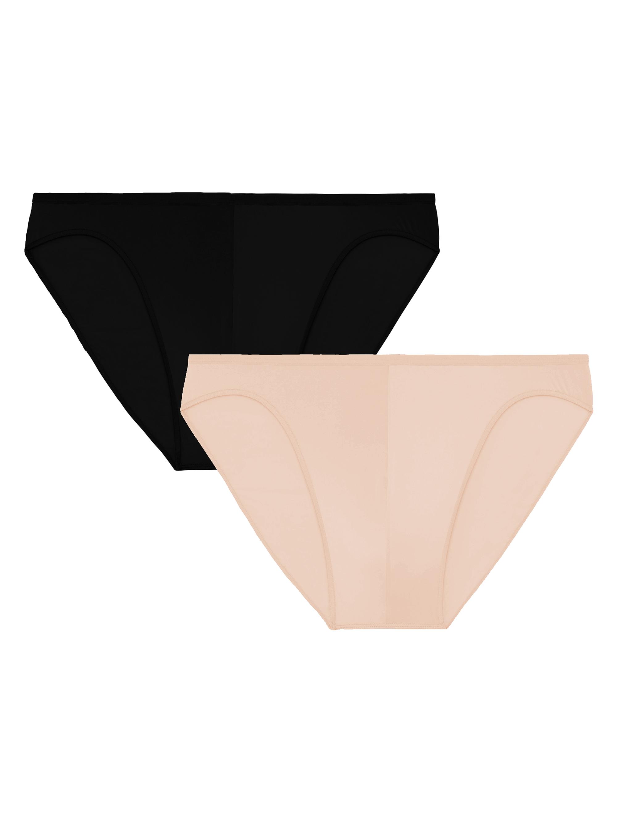 Hom Men's Two-Pack Micro Briefs - Black Sand