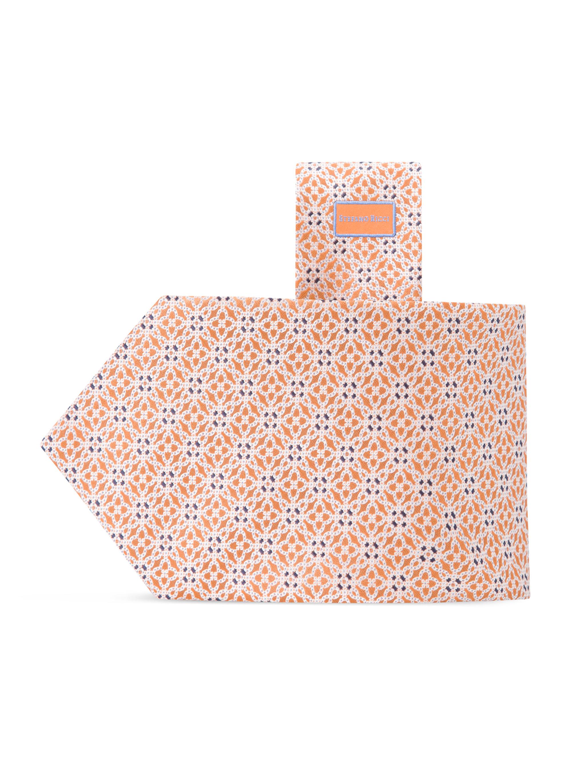 Stefano Ricci Men's Luxury Handmade Silk Tie - Orange