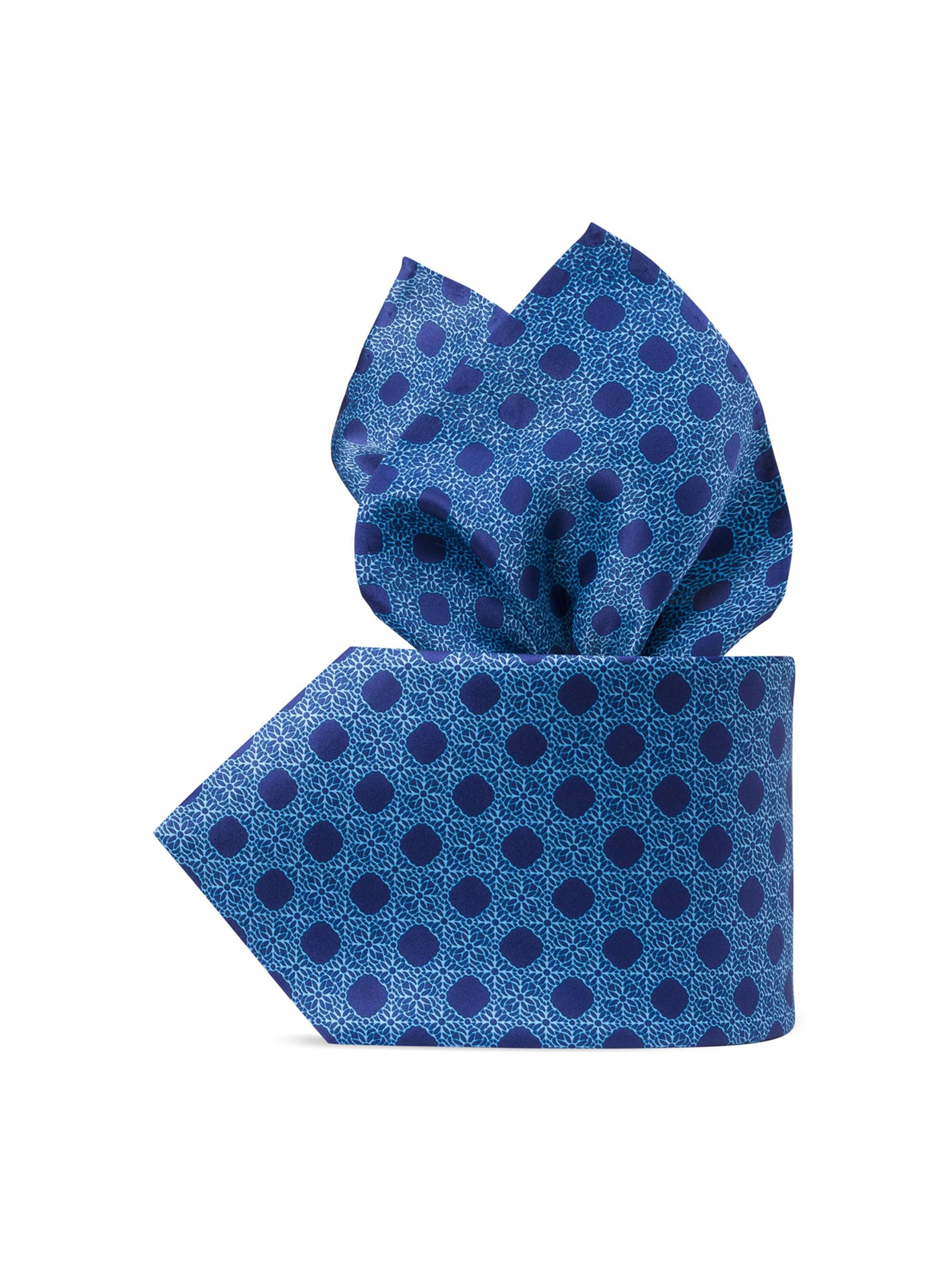 Stefano Ricci Men's Hand Printed Silk Tie Set - Blue