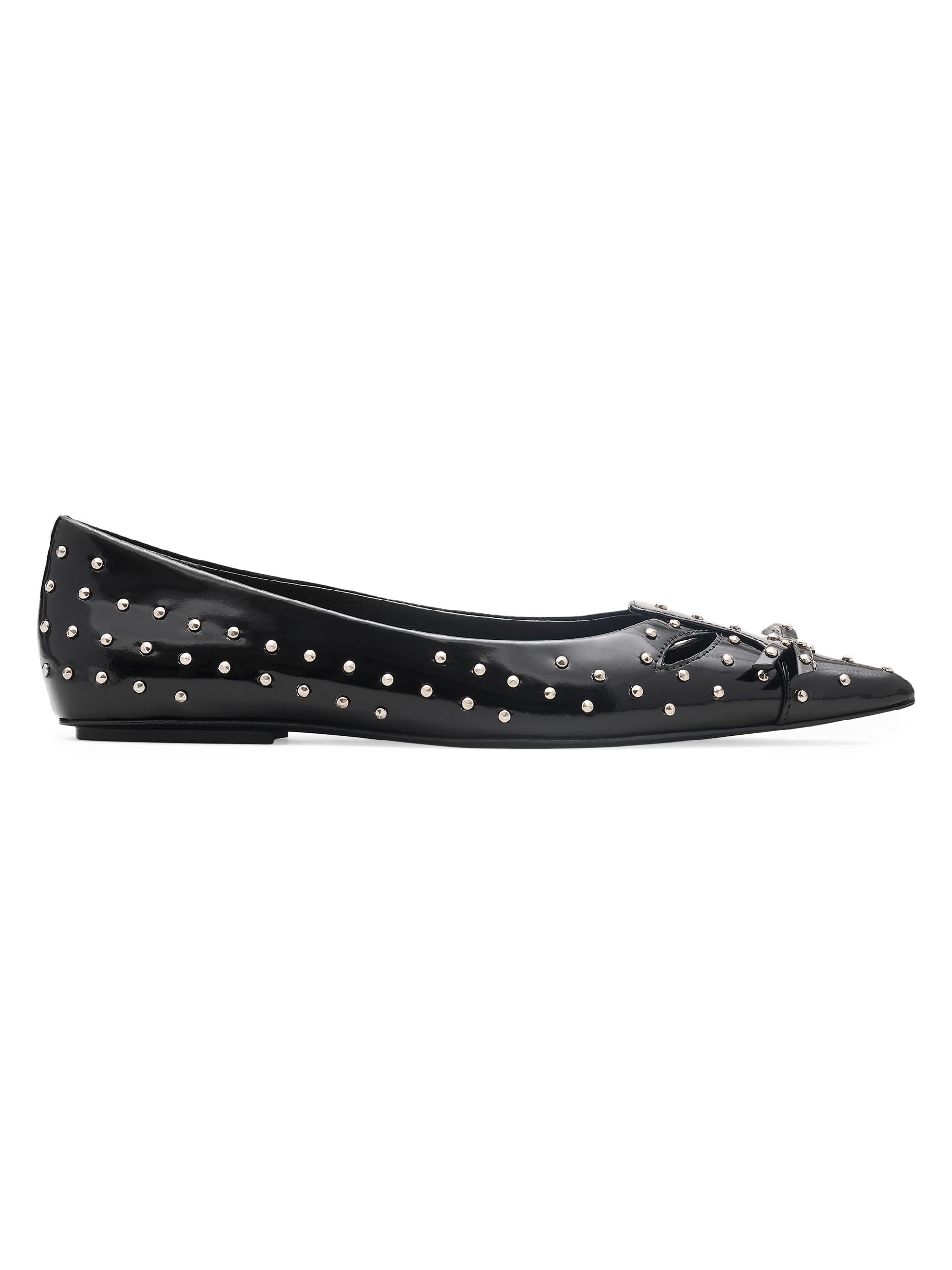 Marc Jacobs Women's Kat Studded Leather Ballerina Flats - Black