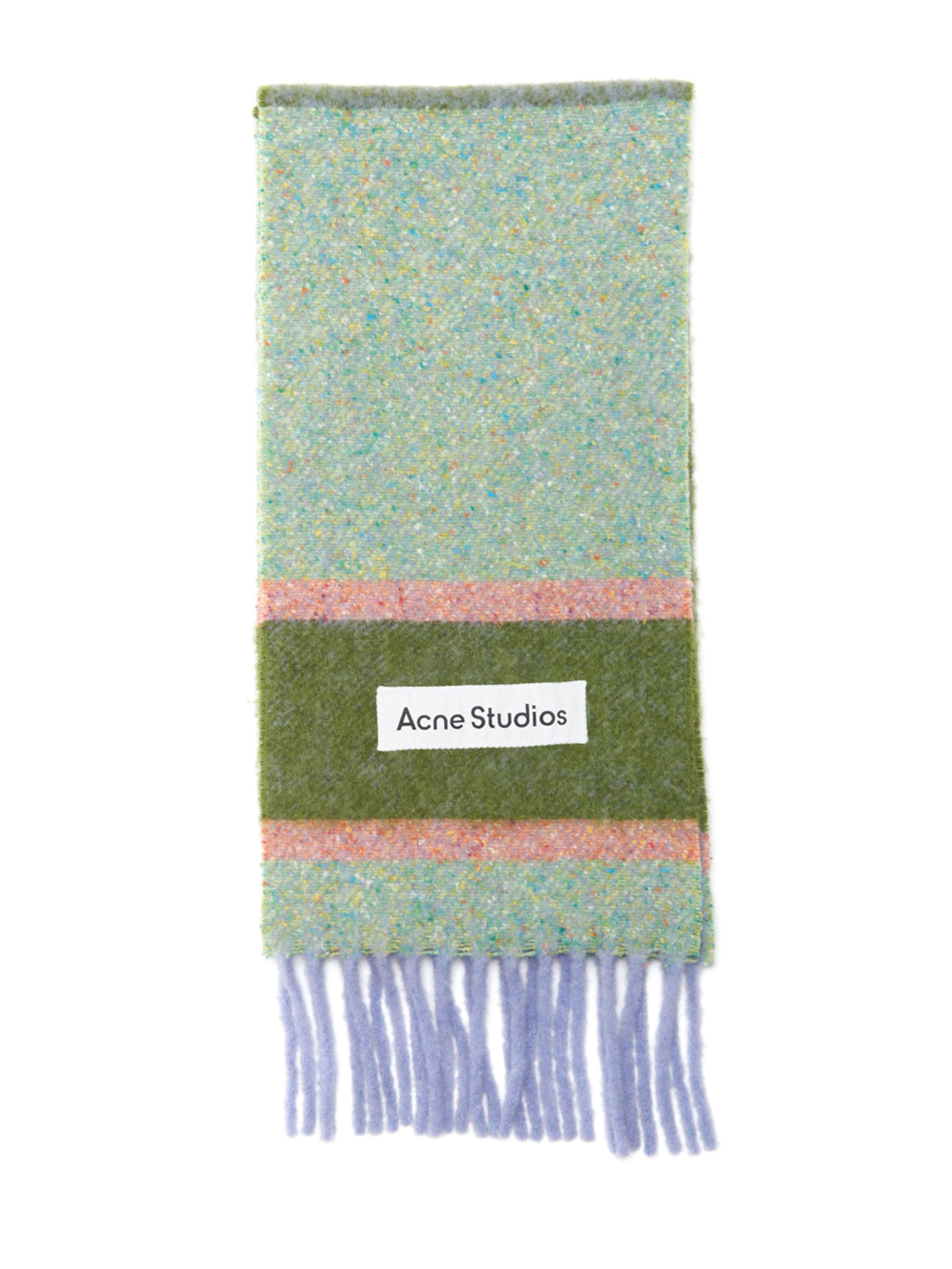 Acne Studios Women's Colorblocked Alpaca-Blend Scarf - Blue Green