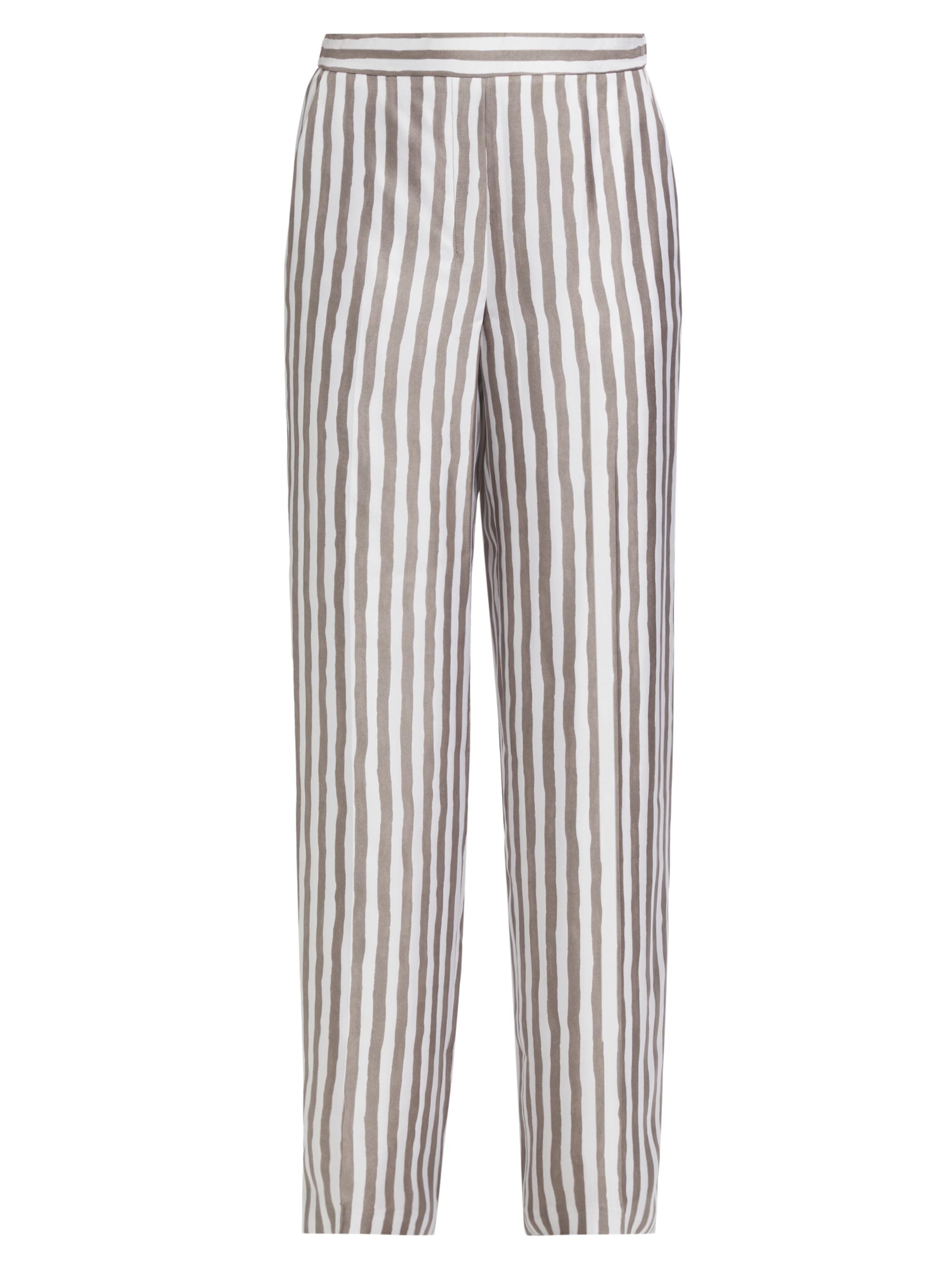 Theory Women's Striped Silk Pants - Cinder Multi