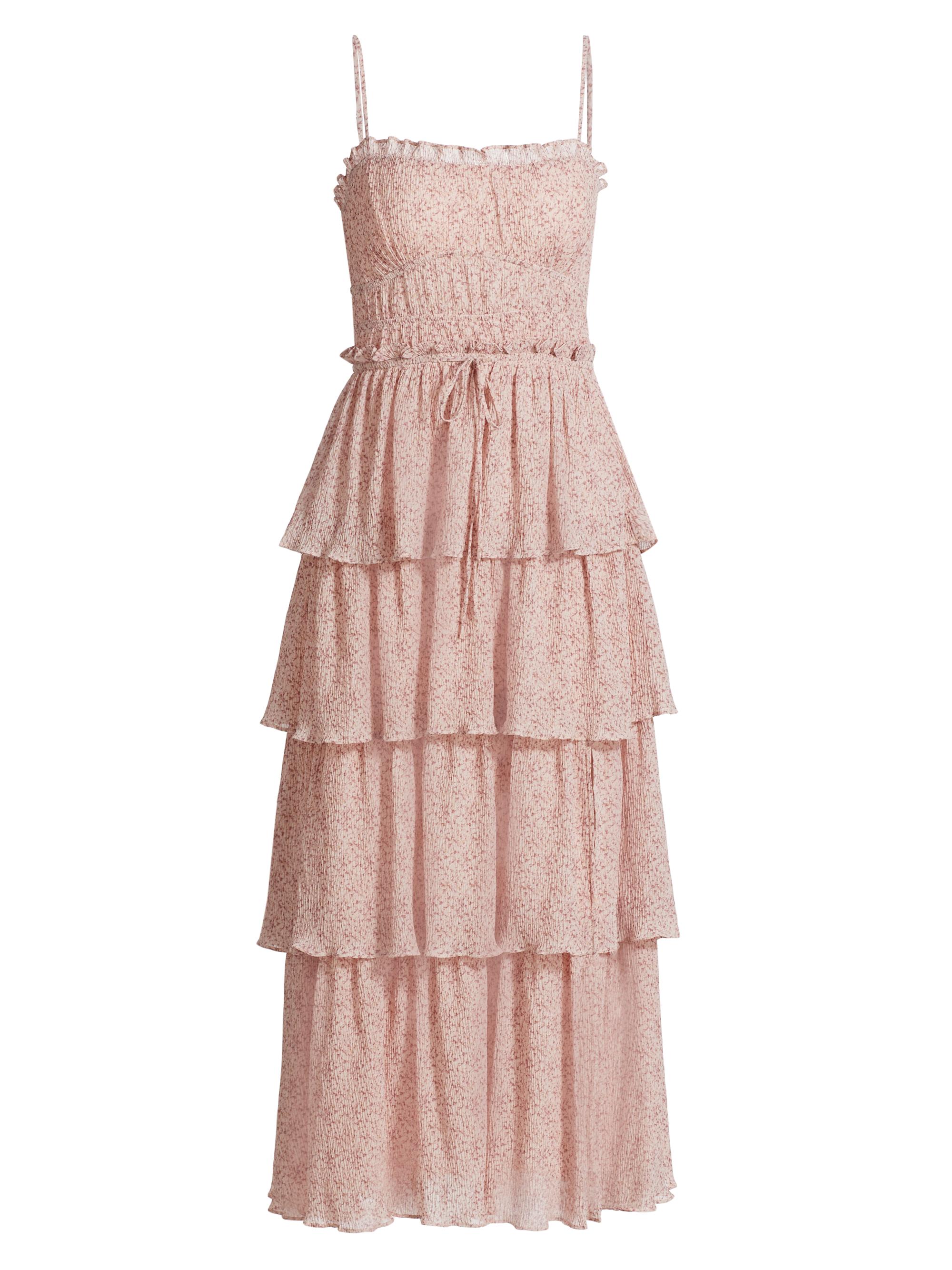 ASTR The Label Women's Harriet Floral Tiered Maxi Dress - Rosewood Abstract
