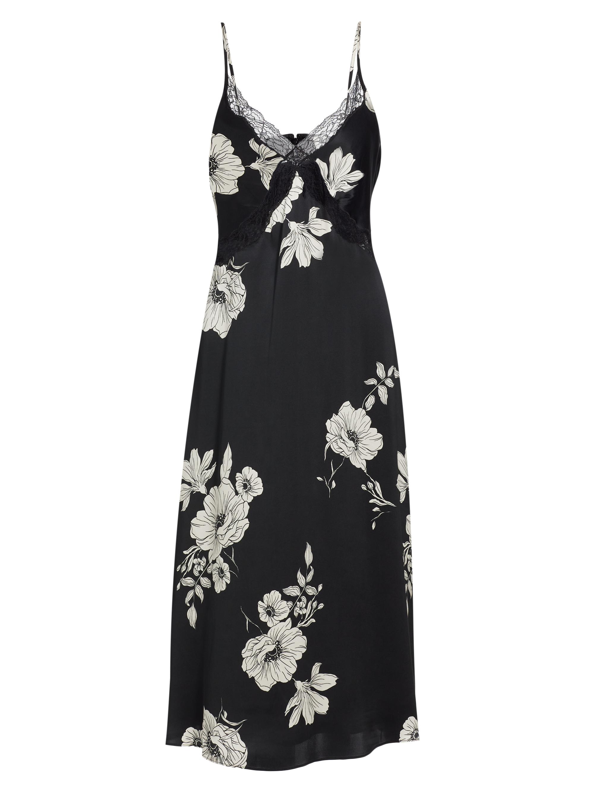 Cami NYC Women's Marilyn Floral Silk Midi-Dress - Black Botanical