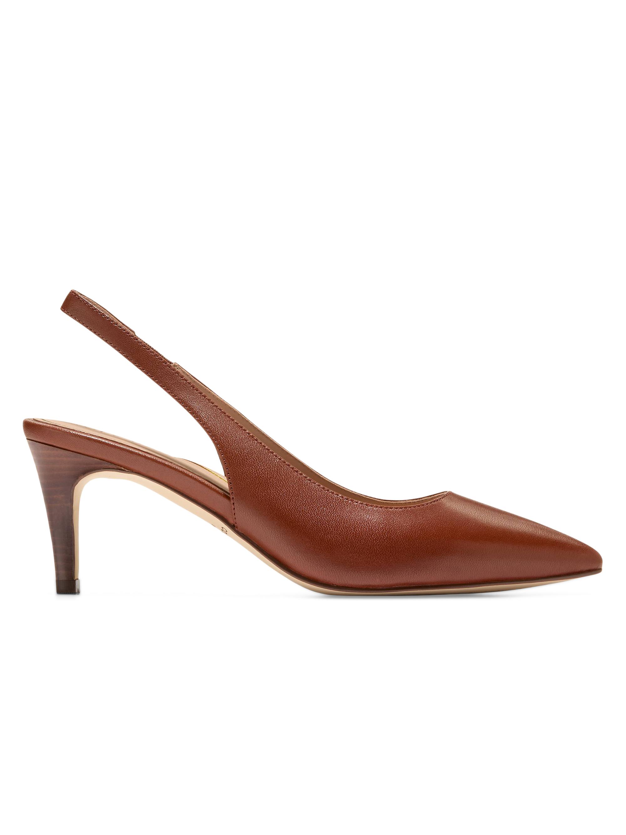 Cole Haan Women's Vandam 65MM Leather Slingback Pumps - Cuoio