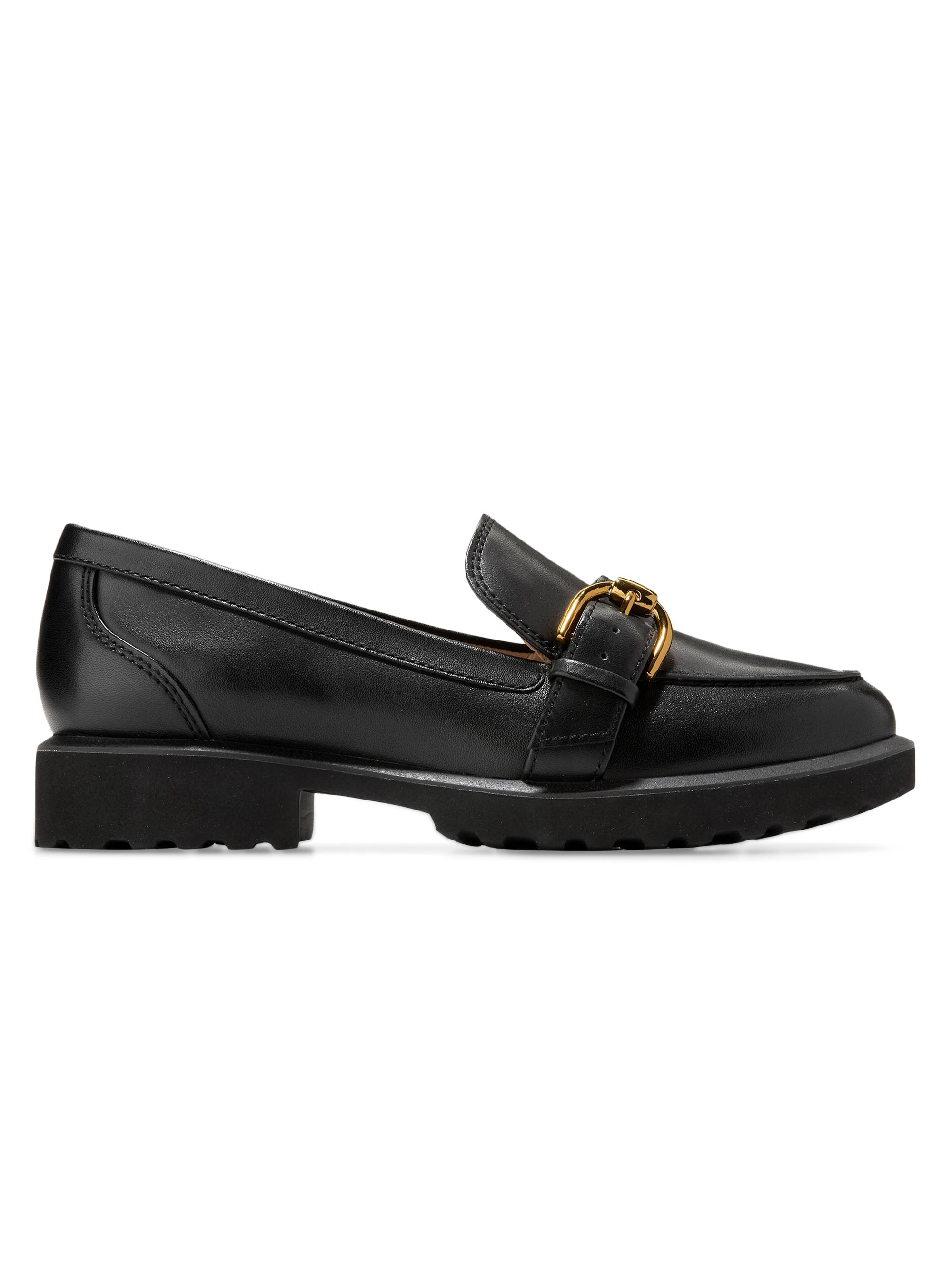 Cole Haan Women's Giana 30MM Buckle Lug-Sole Loafers - Black