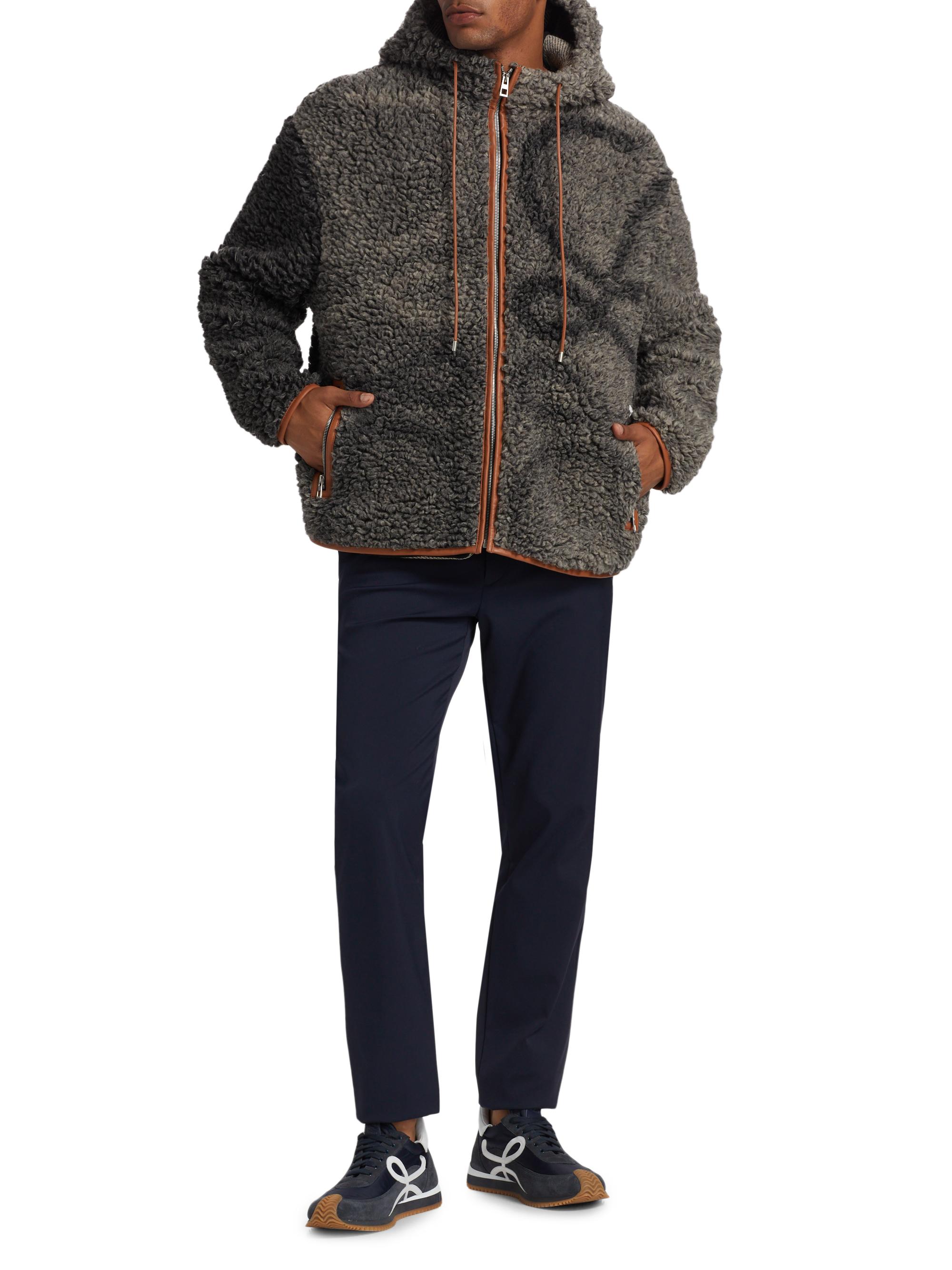 LOEWE Fleece Hooded Logo Jacket | Saks Fifth Avenue