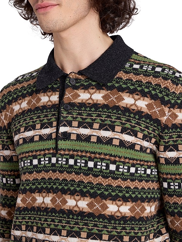 Shop LOEWE Intarsia Wool Polo Sweater | Saks Fifth Avenue Shop LOEWE Intarsia Wool Polo Sweater | Saks Fifth Avenue