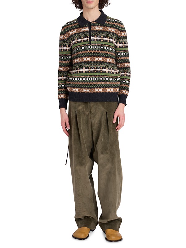 Shop LOEWE Intarsia Wool Polo Sweater | Saks Fifth Avenue Shop LOEWE Intarsia Wool Polo Sweater | Saks Fifth Avenue