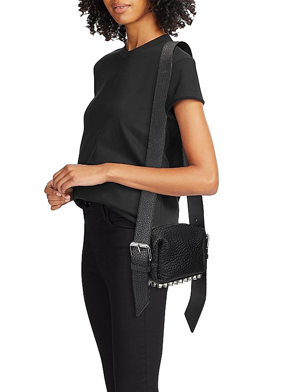 Shop Alexander Wang Small Ricco Pebbled Leather Shoulder Bag Shop Alexander Wang Small Ricco Pebbled Leather Shoulder Bag