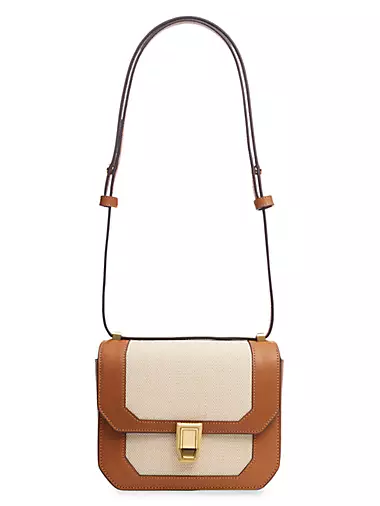 Small Max Leather & Canvas Crossbody Bag