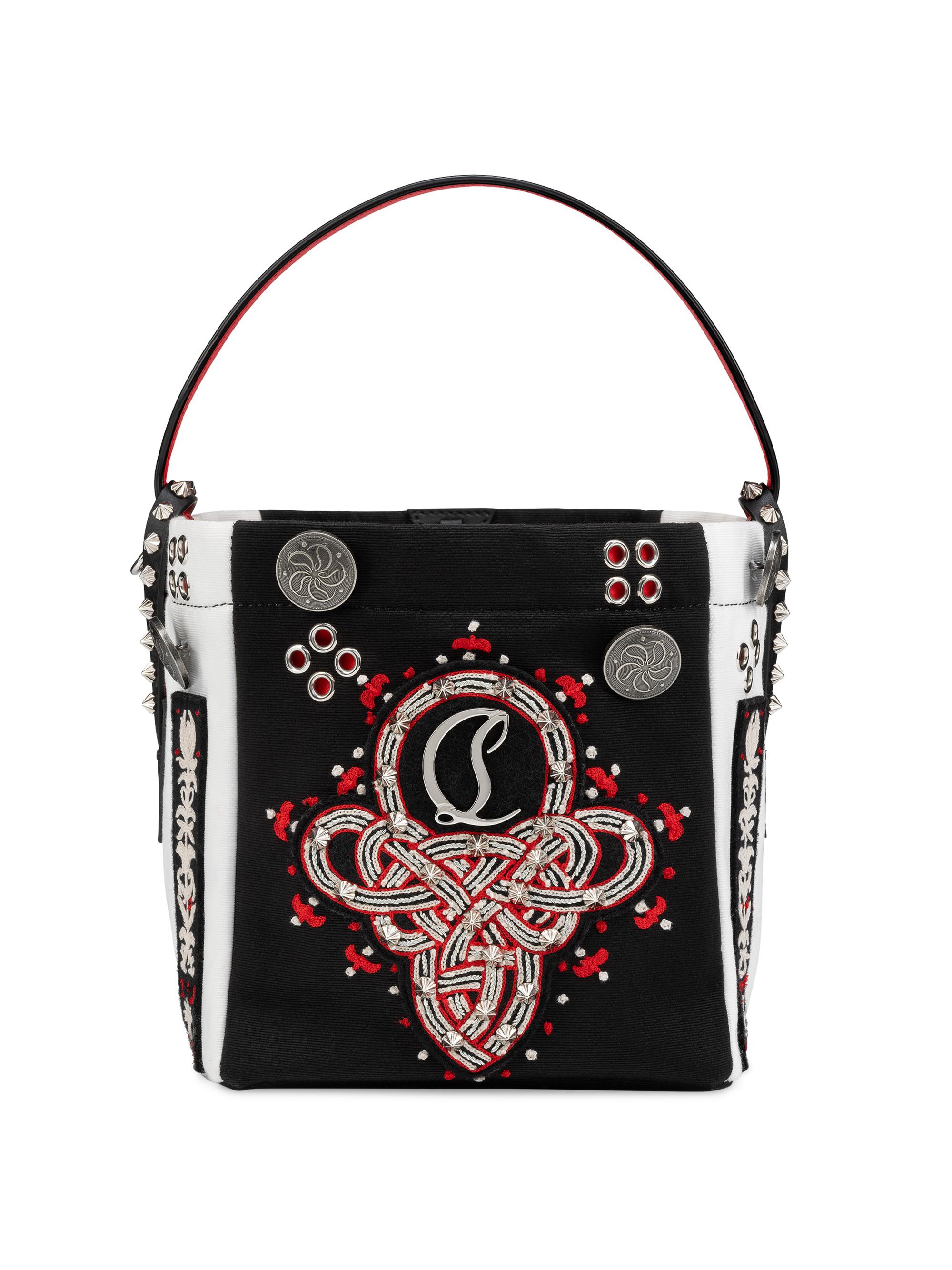 Christian Louboutin Women's Mini Breizcaba Canvas Top Handle Bag - Black