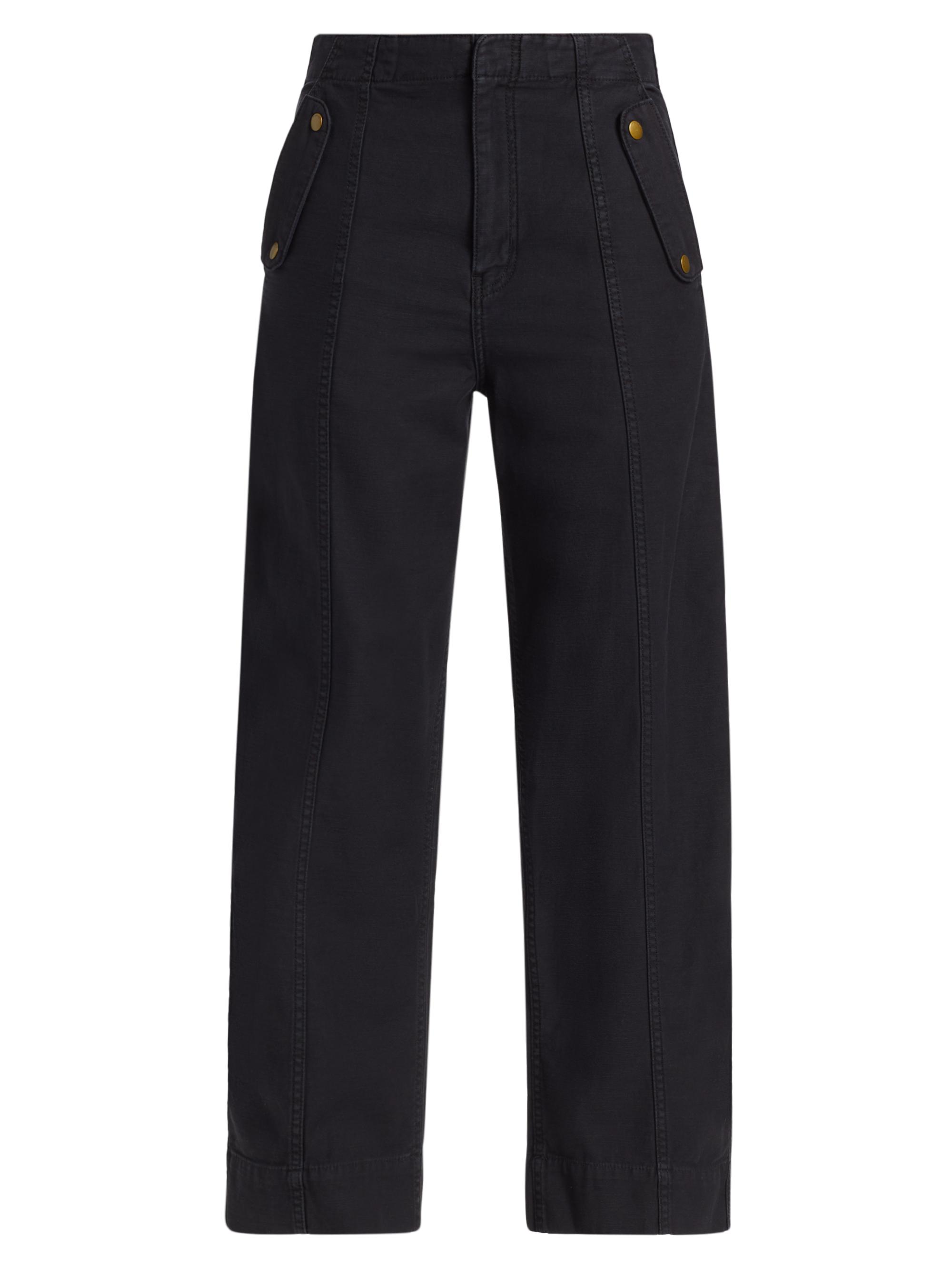 Frame Women's Utility Barrel High-Rise Pants - Washed Black
